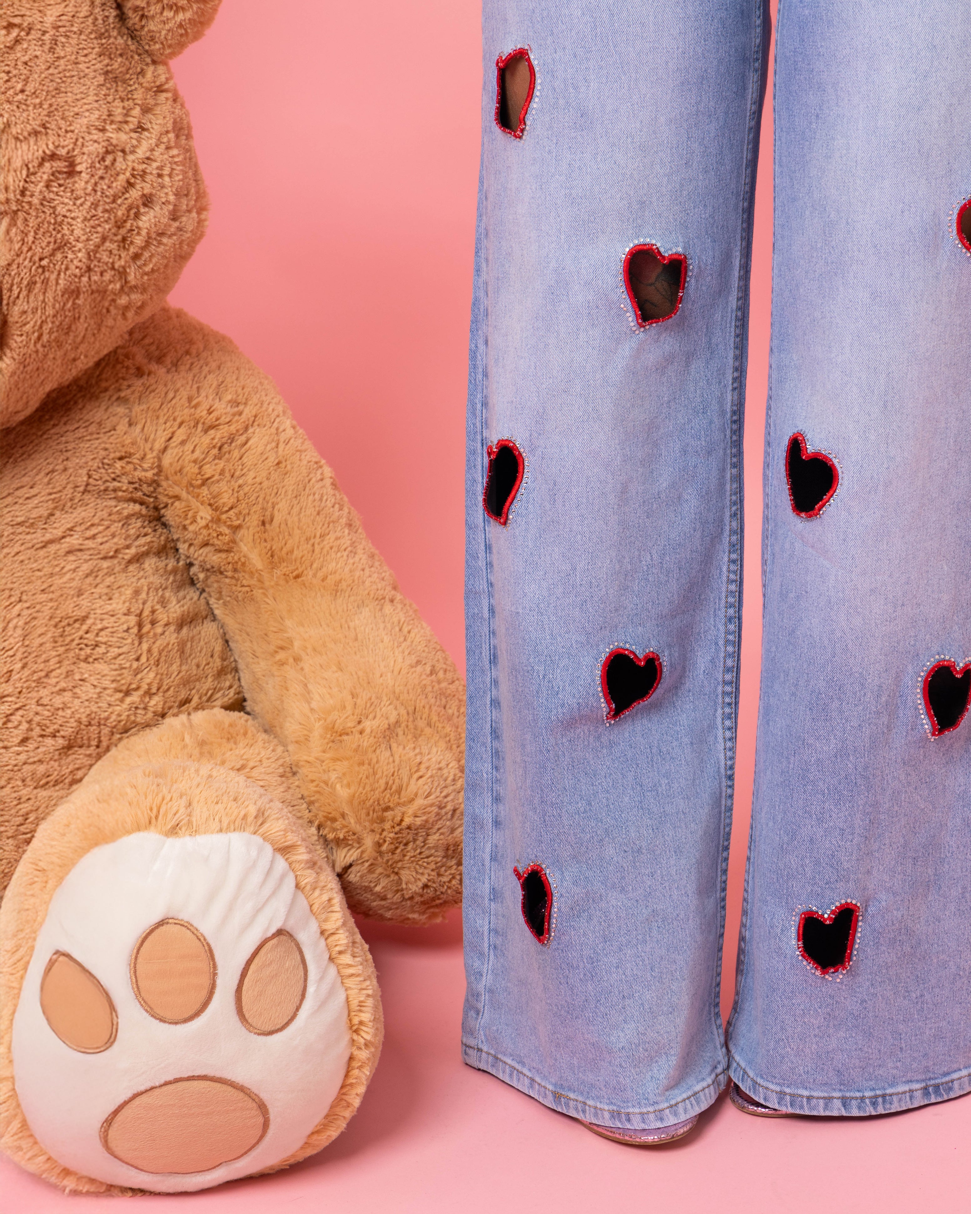 Jeans Cuoricini Con La Pala ♥