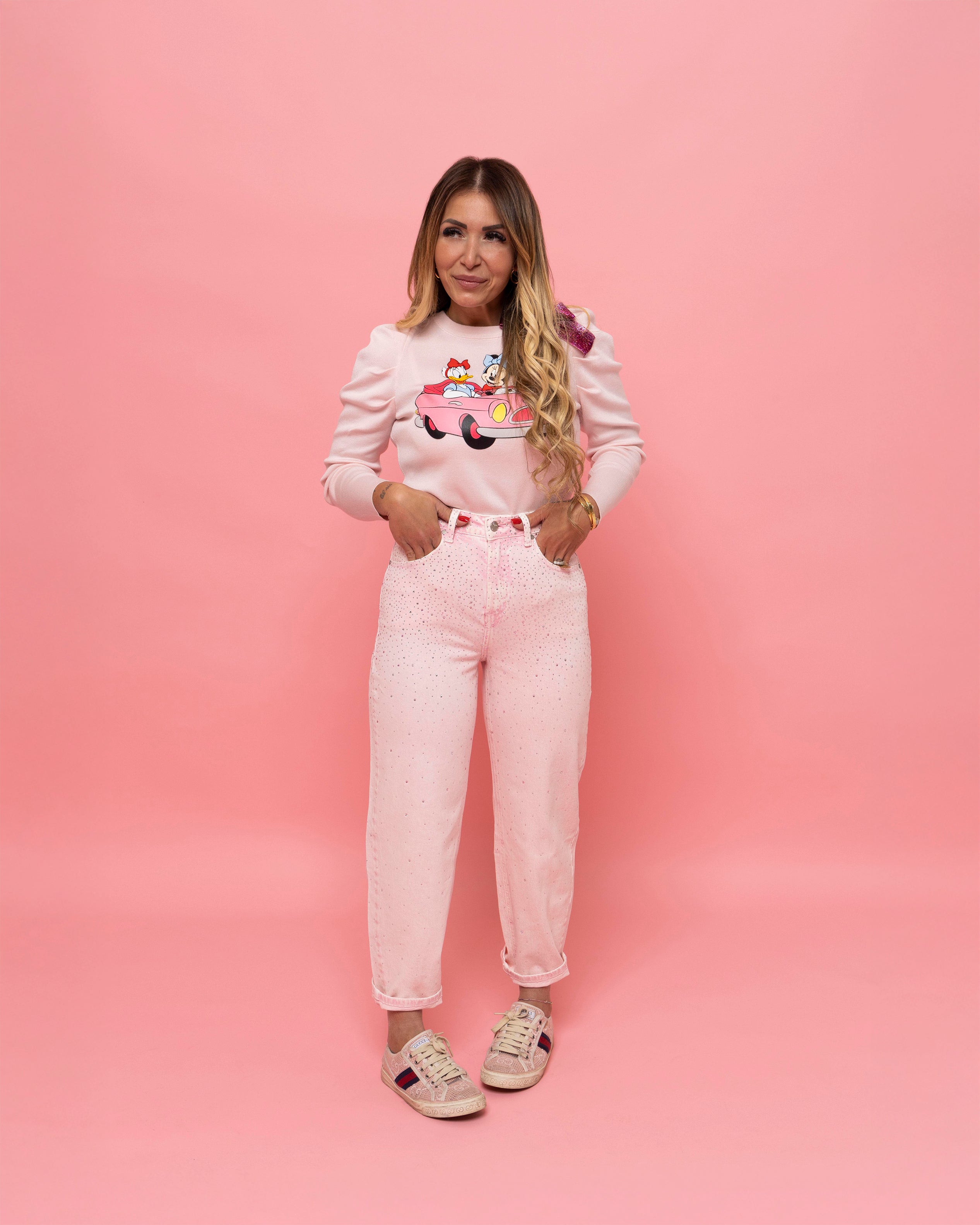 Jeans Soft Light Glitter Rosa ♥