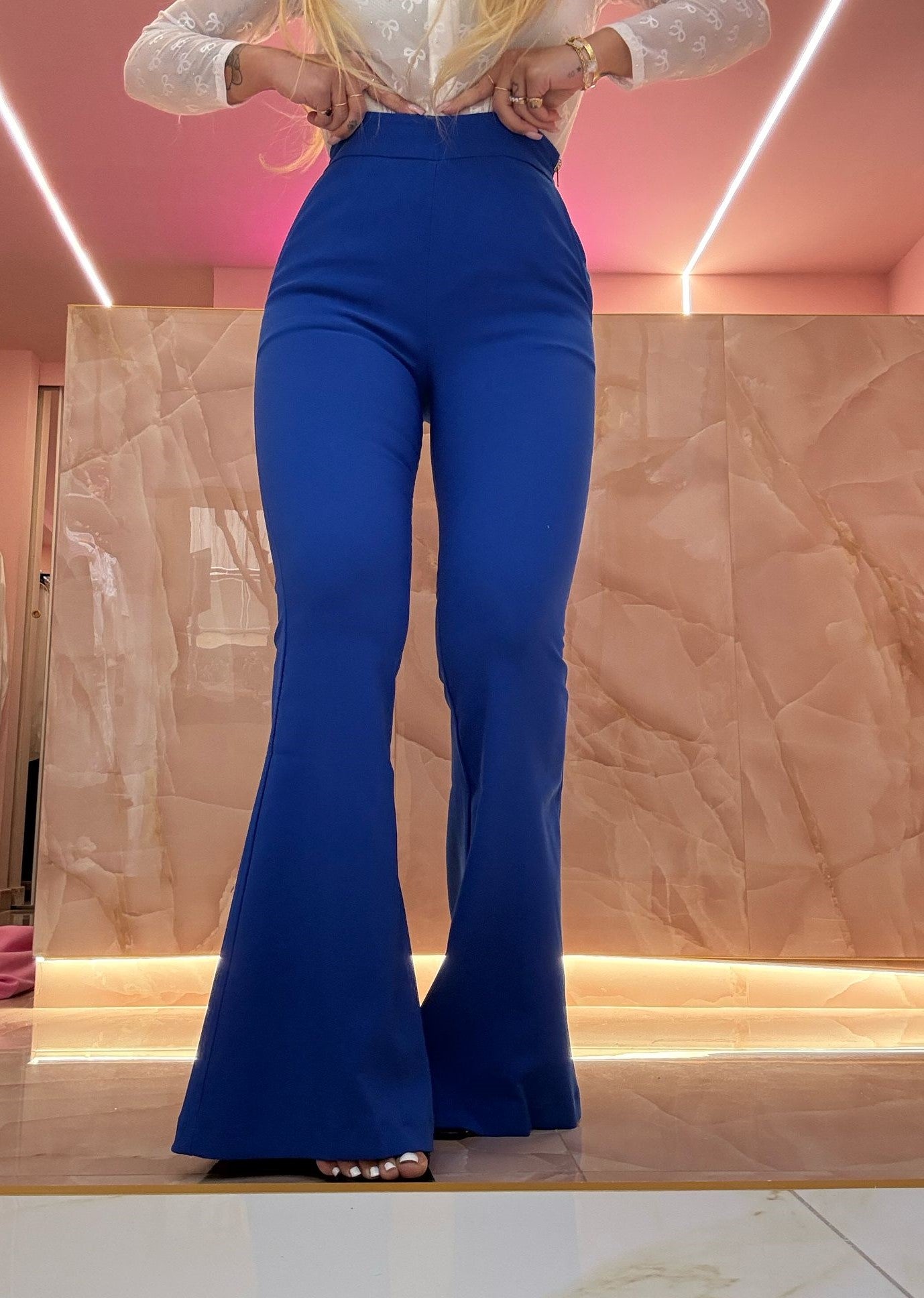 Pantaloni A Zampa Blue ♥