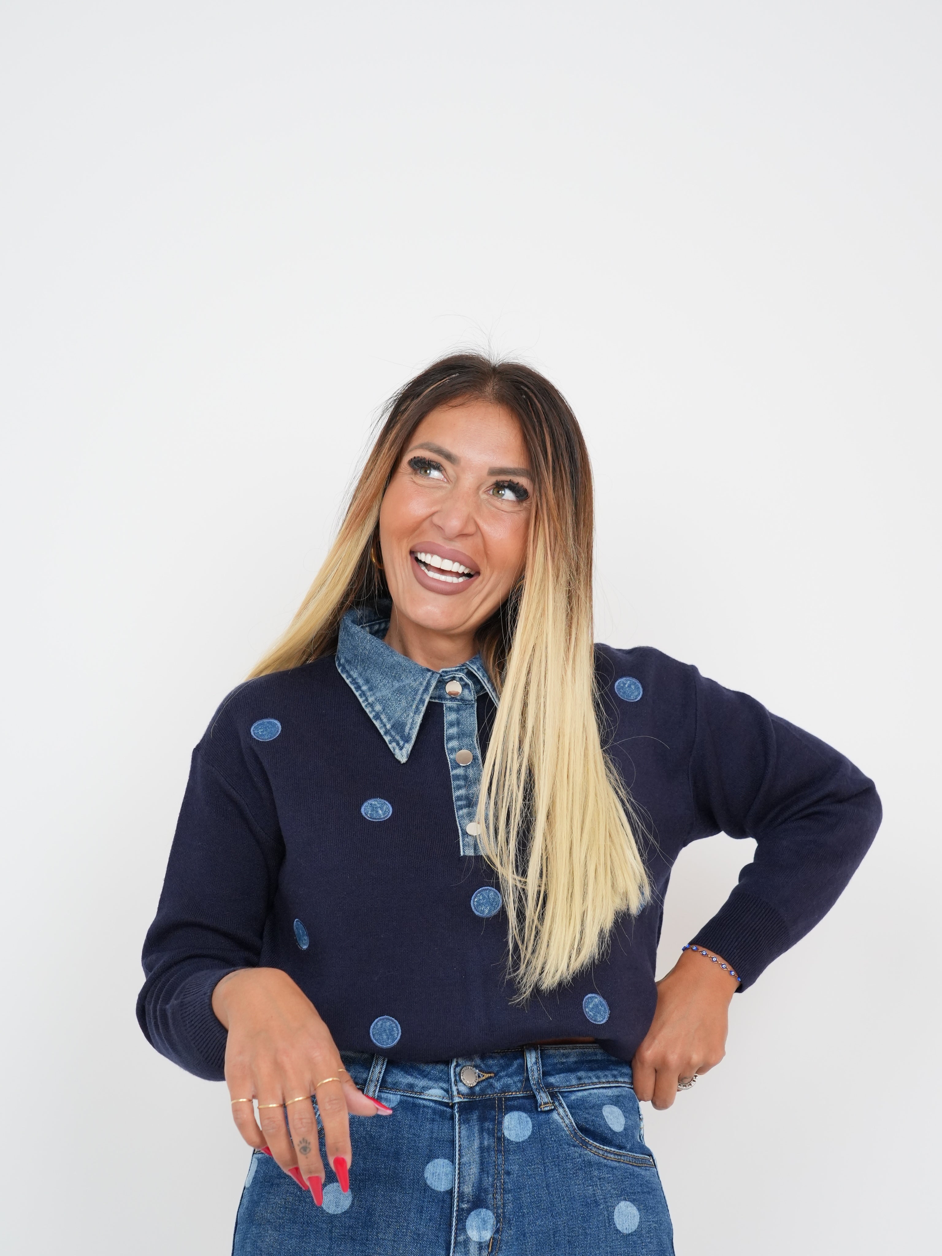 Polo Pois Blu ♥