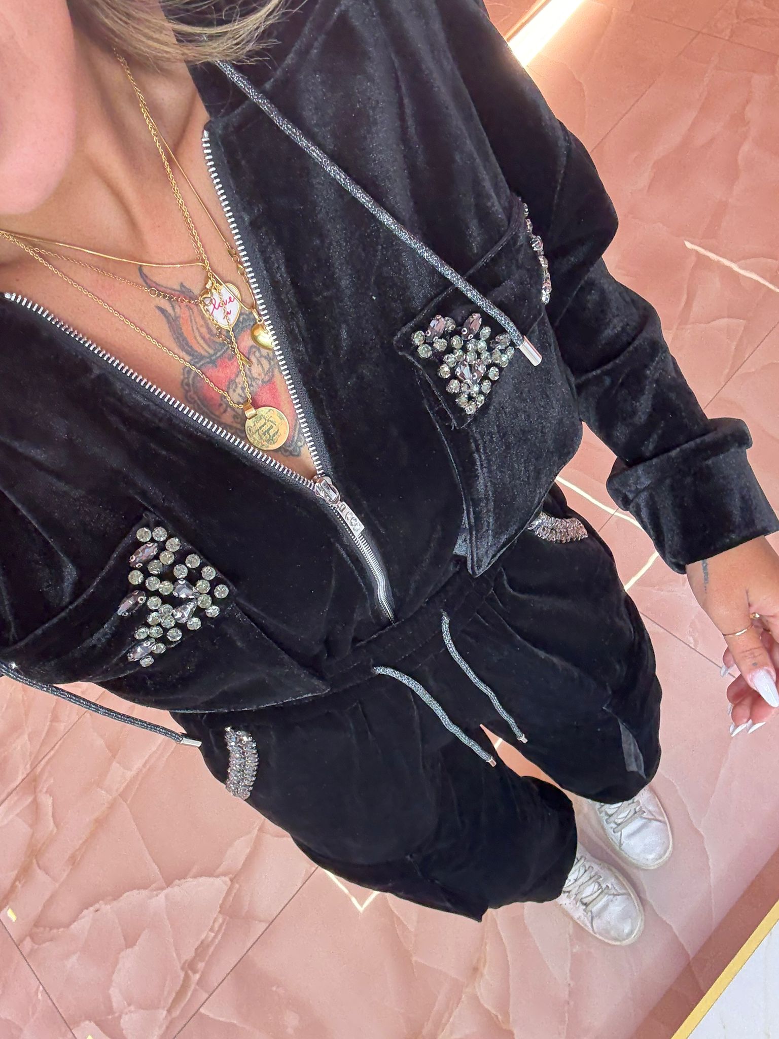 Coordinato Vellutino Nero ♥