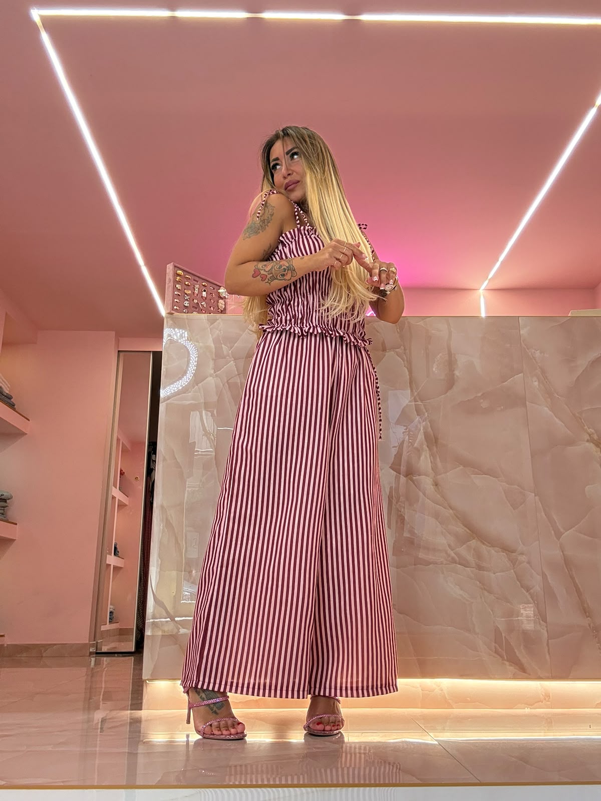 Coordinato Tutti In Riga Rosa ♥