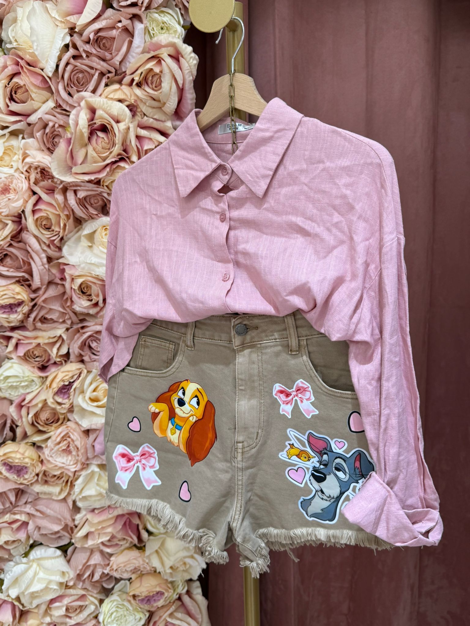Camicia In Lino Rosa ♥
