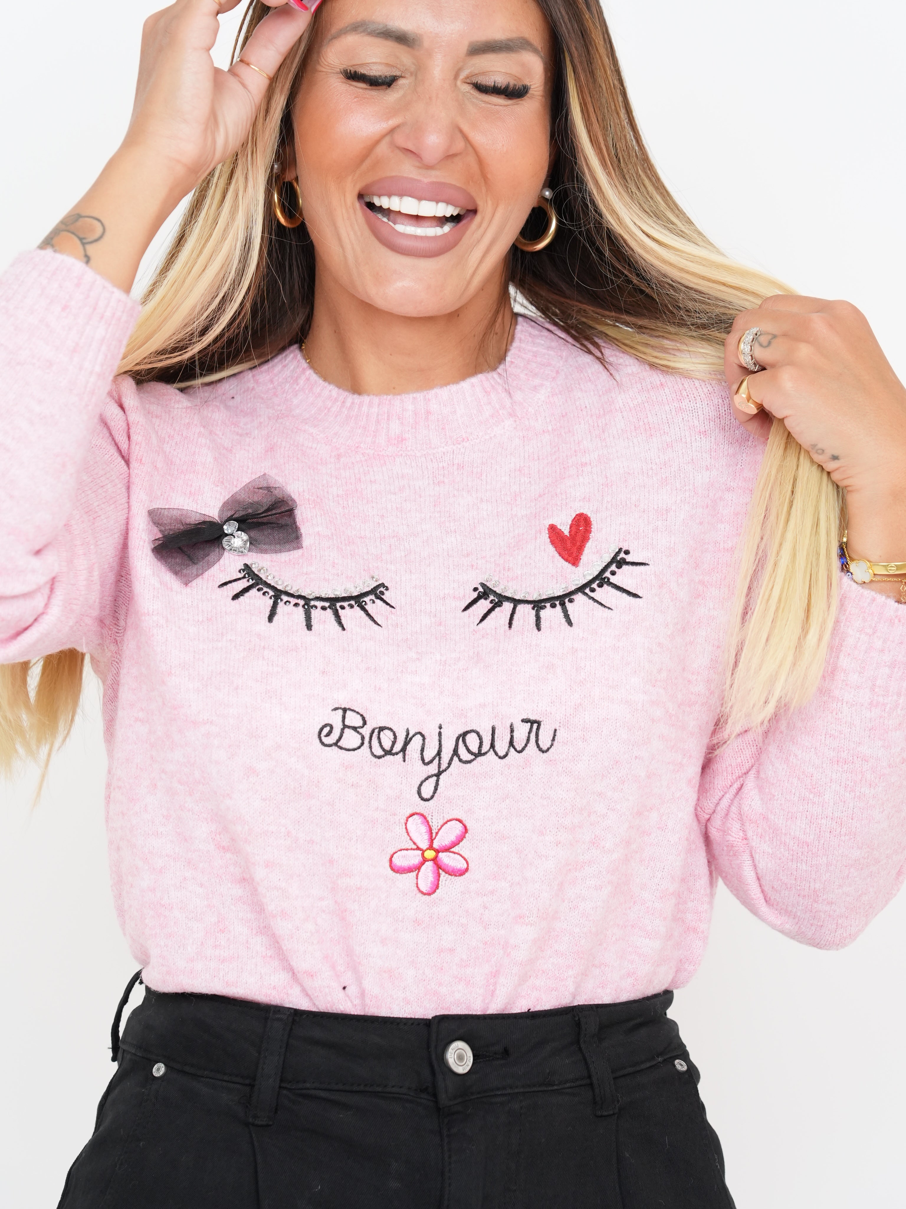 Maglioncino Ti Mando Un Saluto Rosa ♥