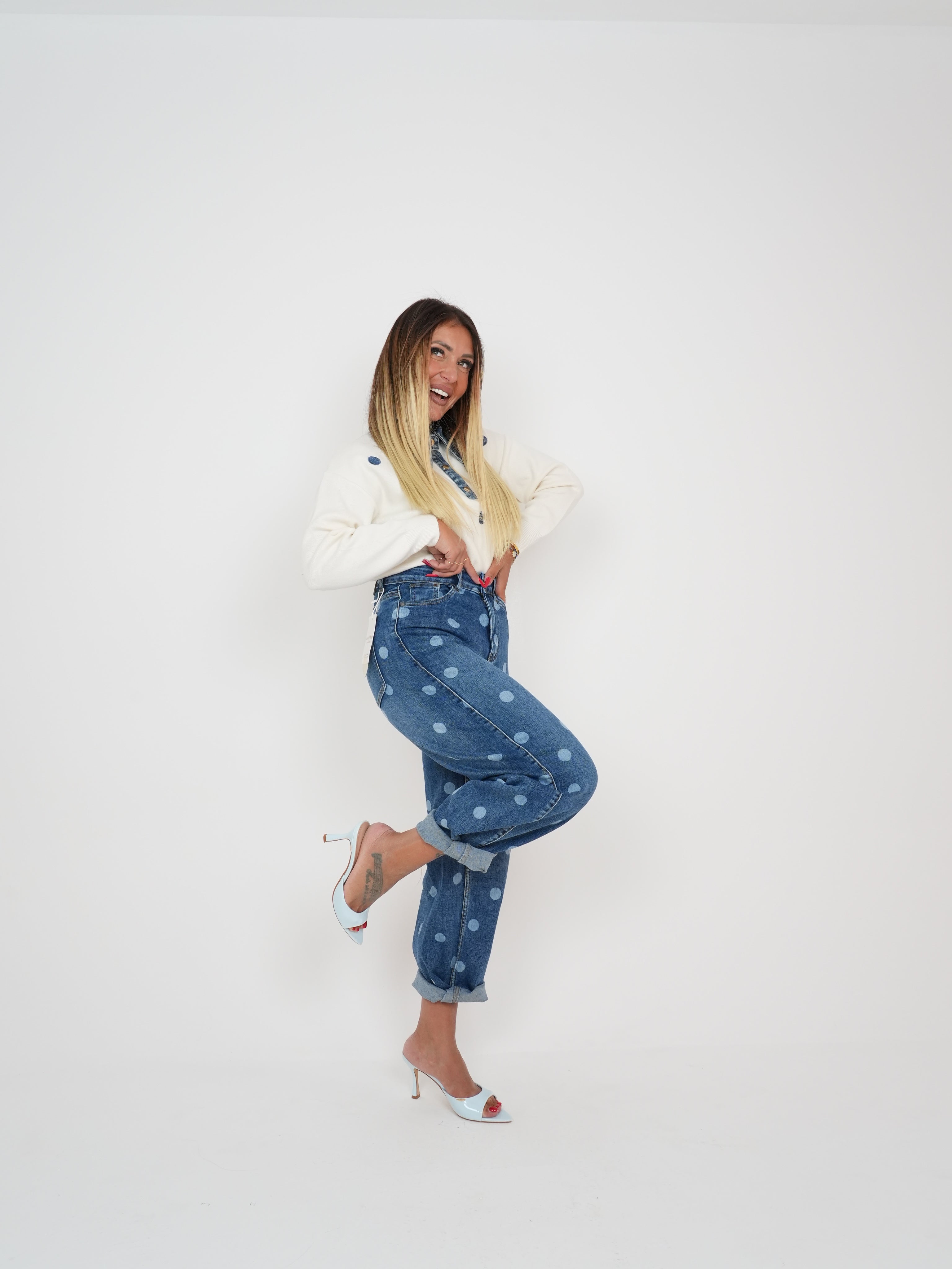 Il Jeans Con I Pallini ♥