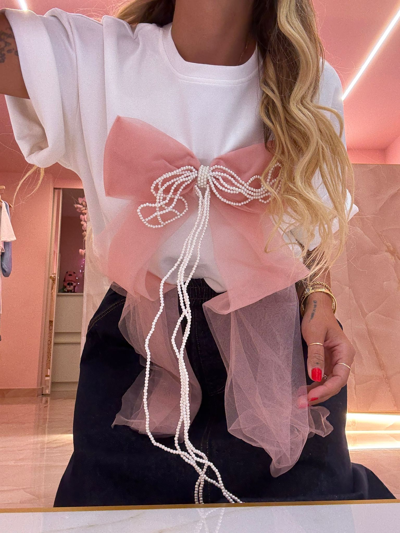 Maxi Shirt Fioccone Rosa ♥