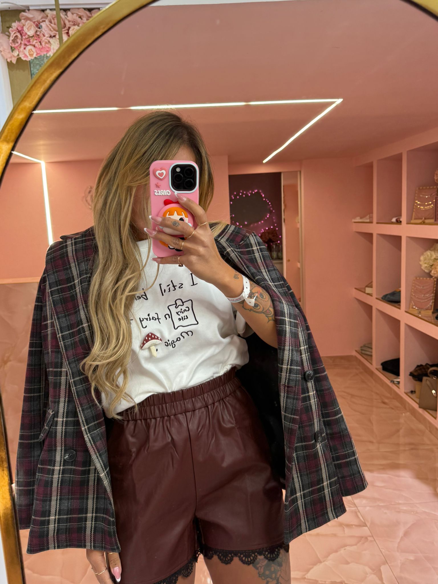 Short Ecopelle e Pizzo Bordo&