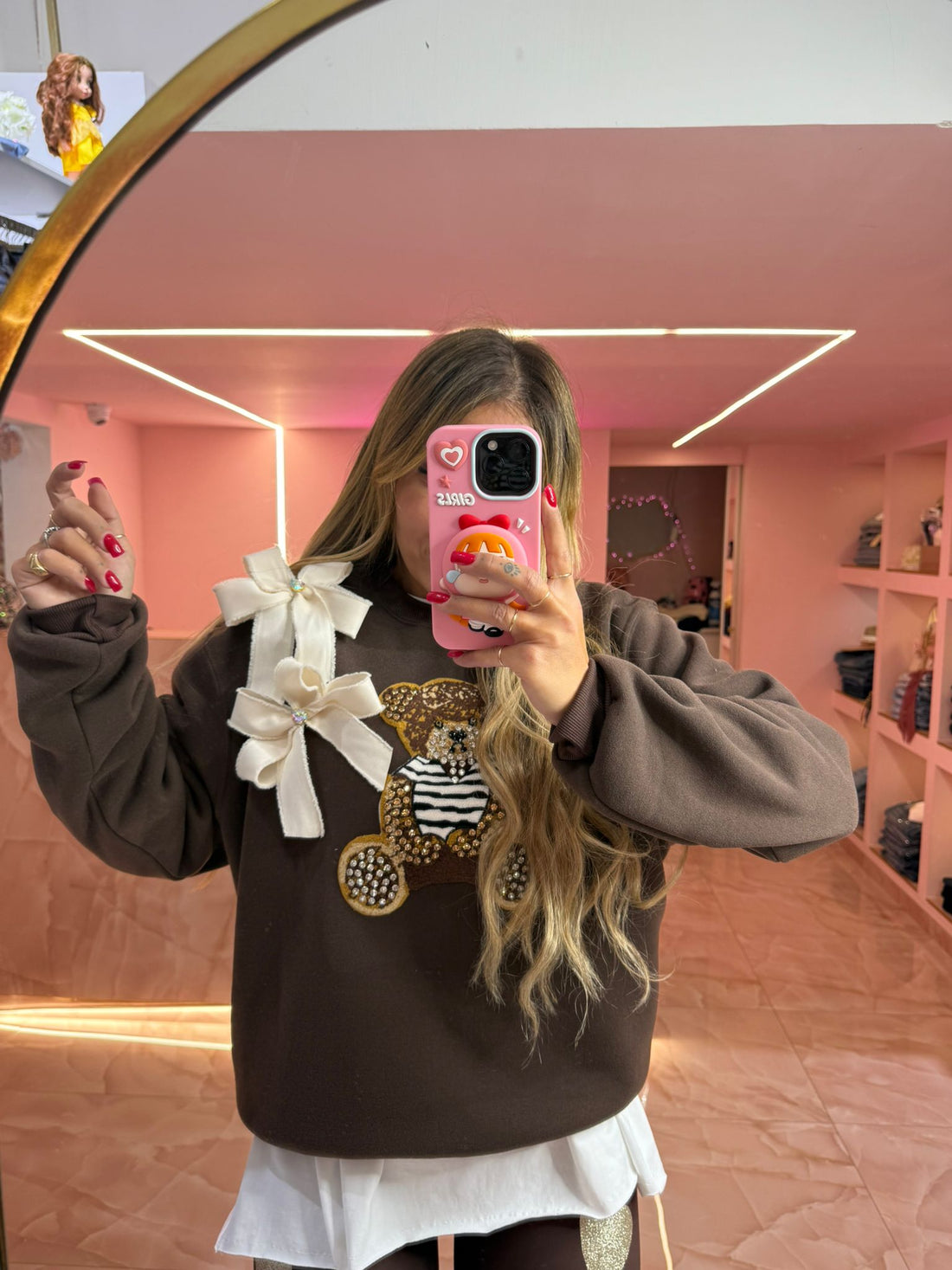 Felpa Teddy Con Amore Marro&