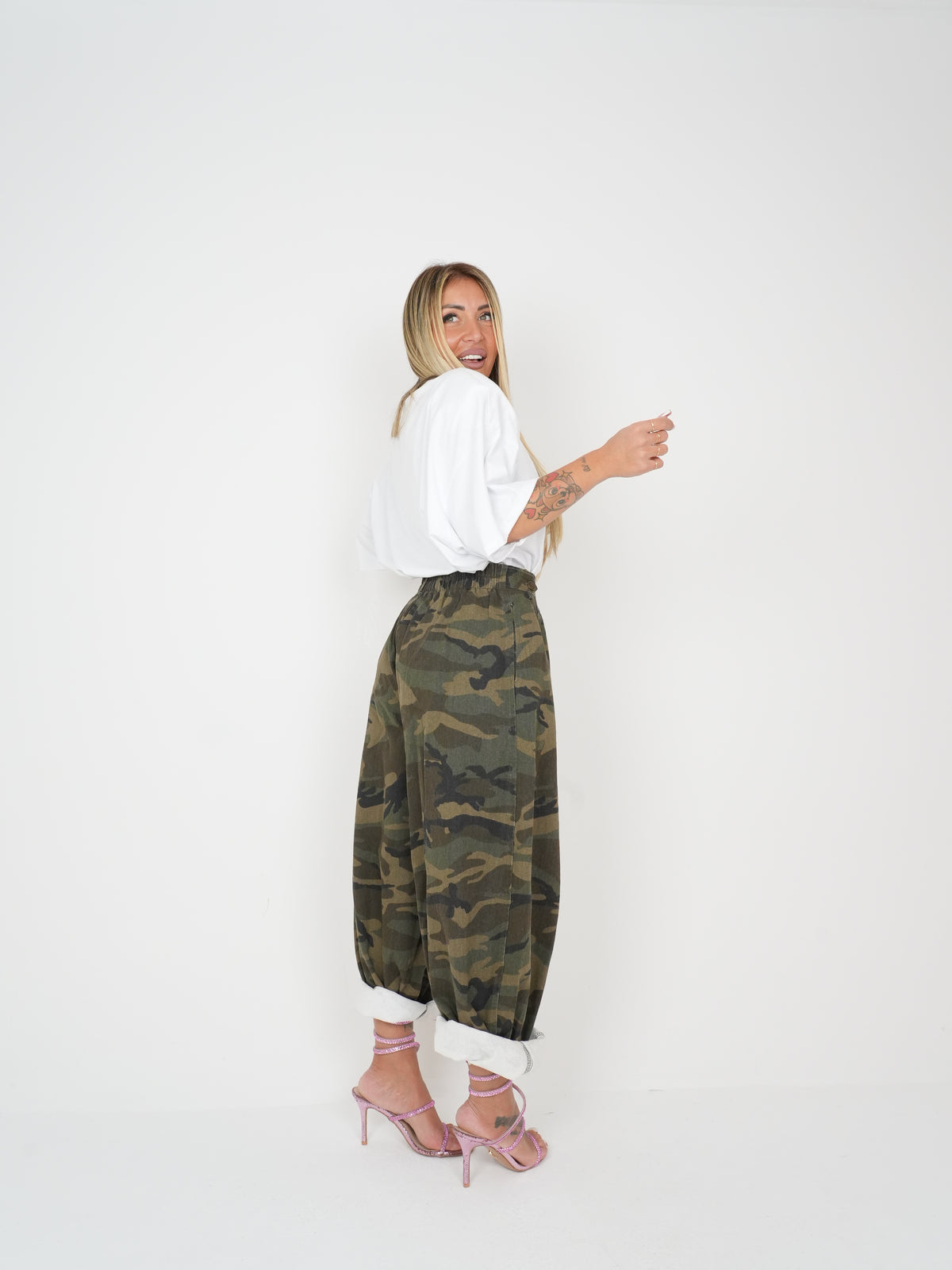 Jeans Balloon Camouflage Bottoncini Legno ♥