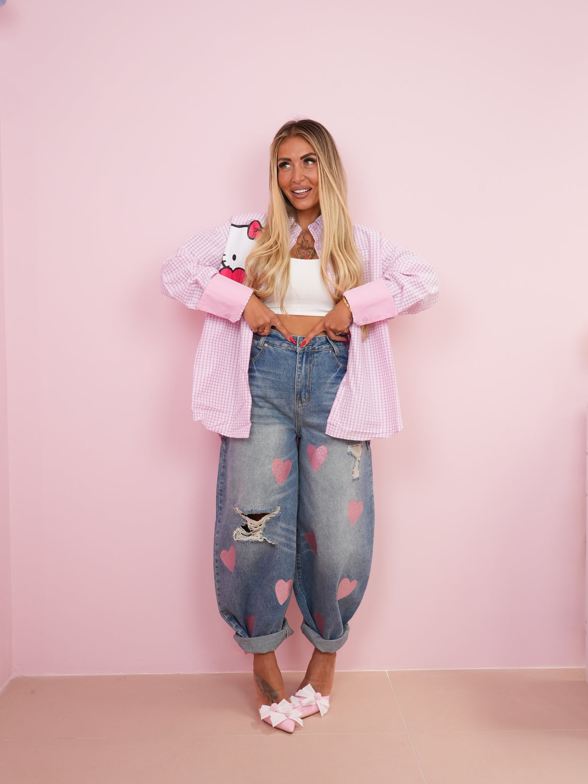 Jeans Innamorato Rosa Glitter ♥