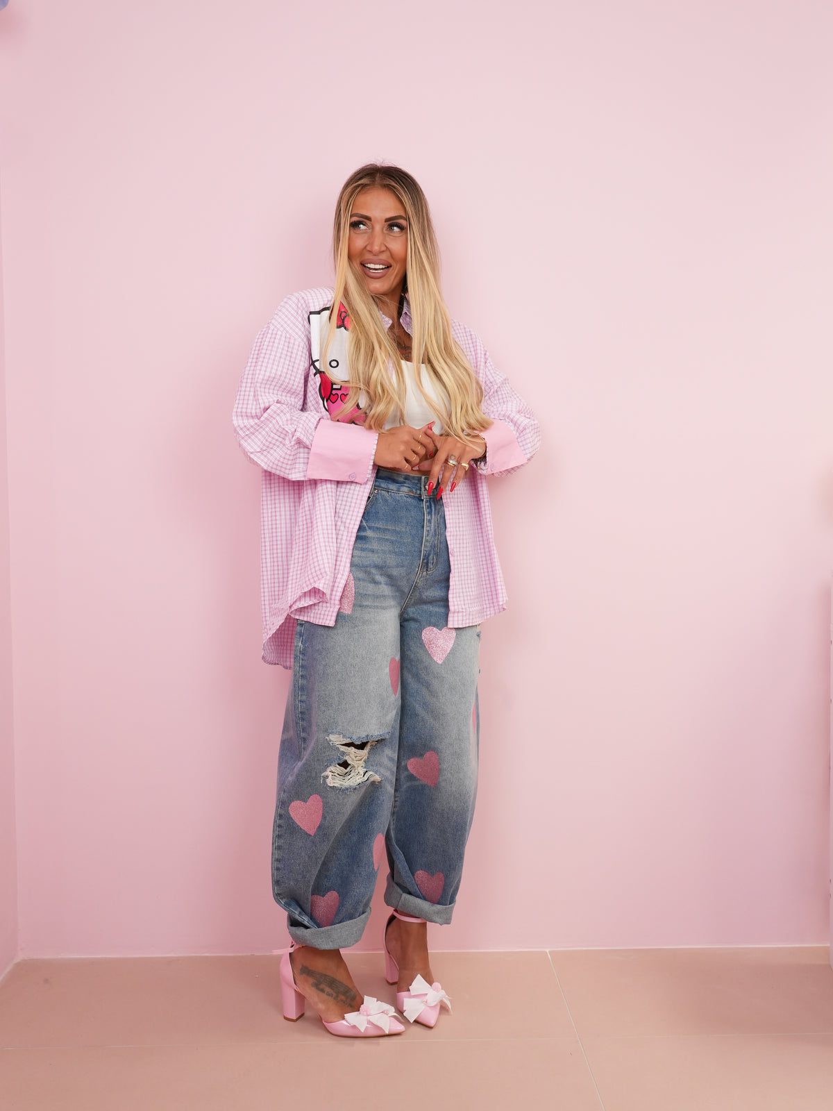 Jeans Innamorato Rosa Glitter ♥