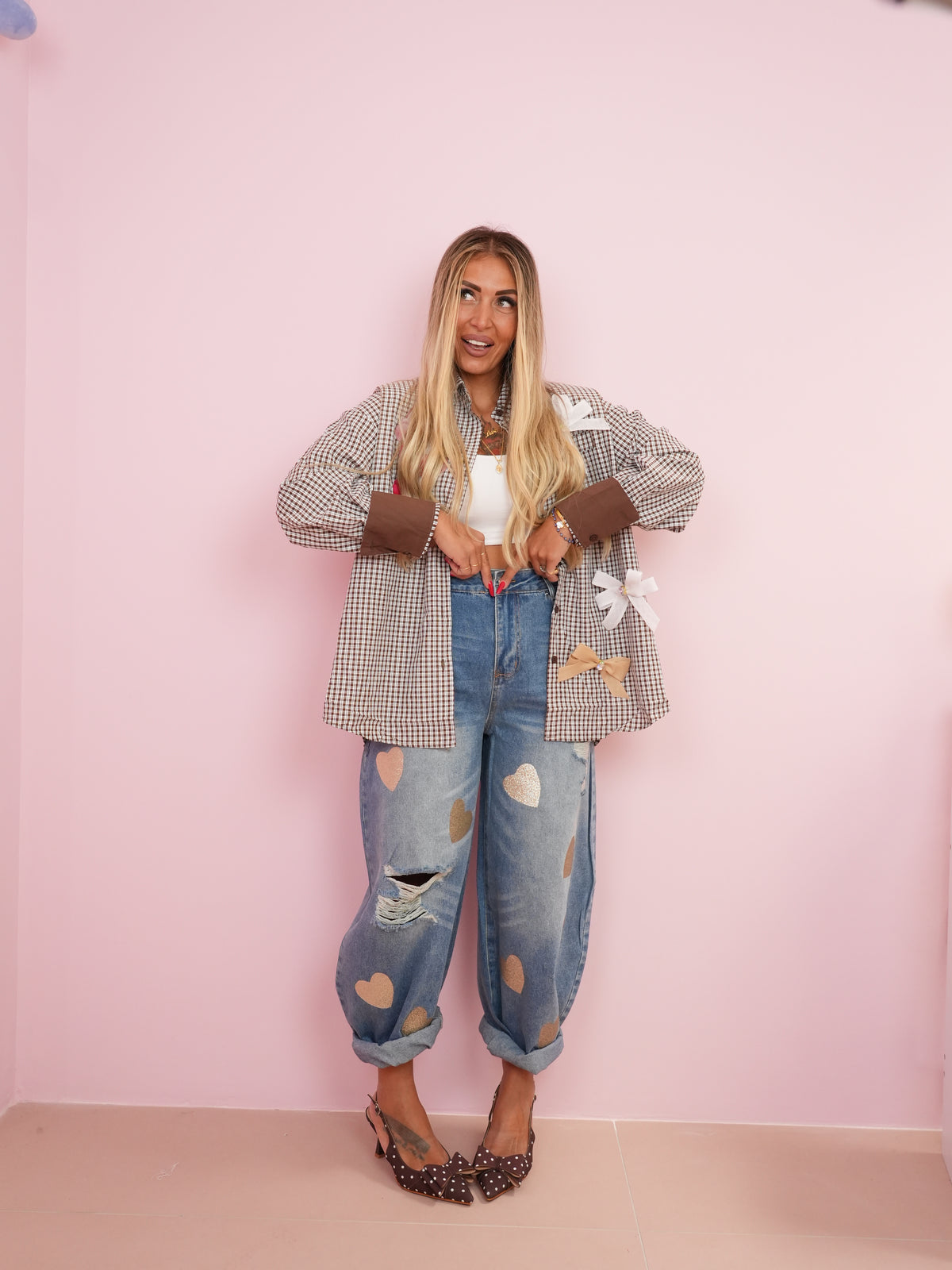 Jeans Innamorato Oro Glitter ♥