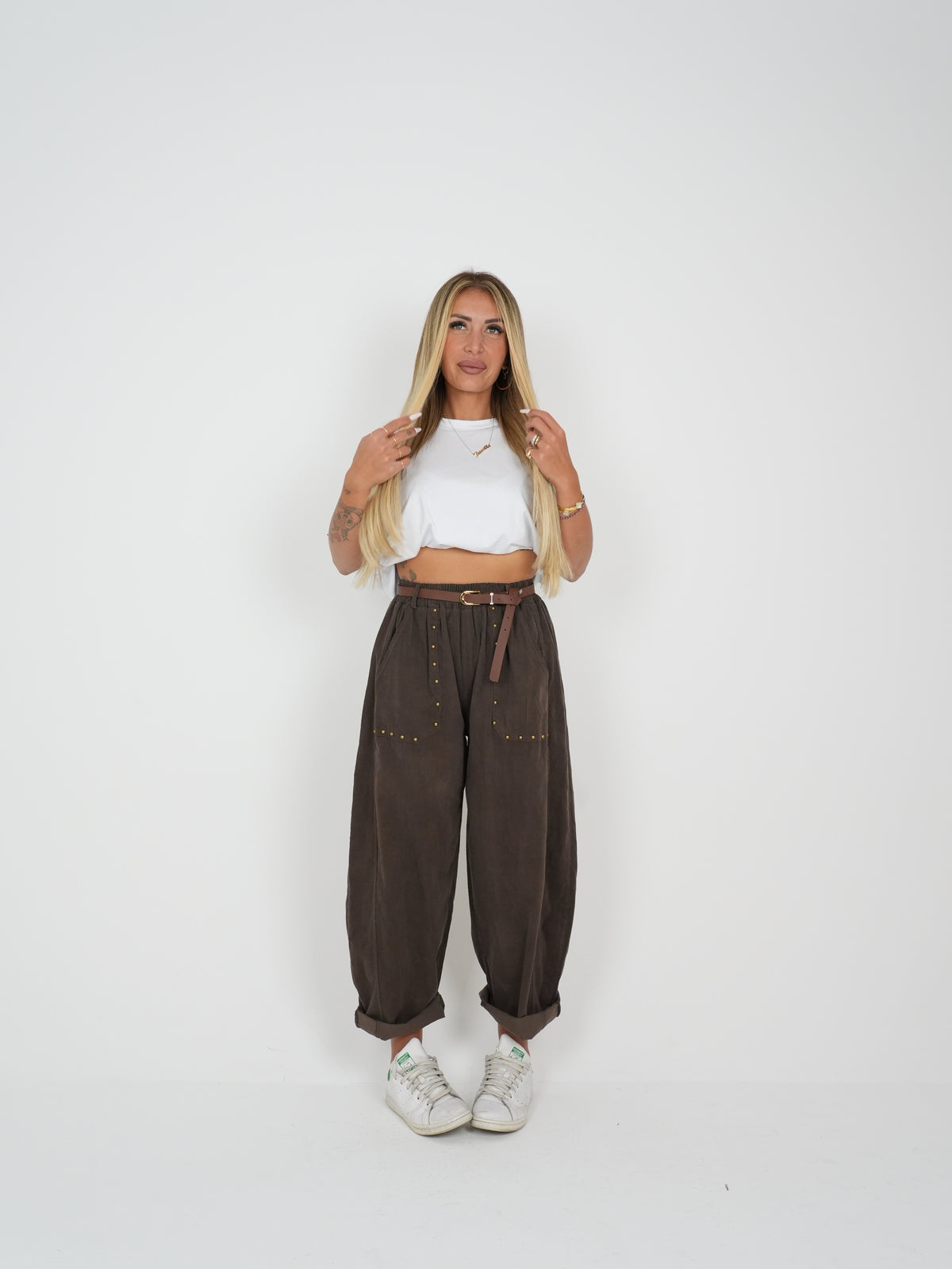 Pantalone Velluto Borchiette ♥
