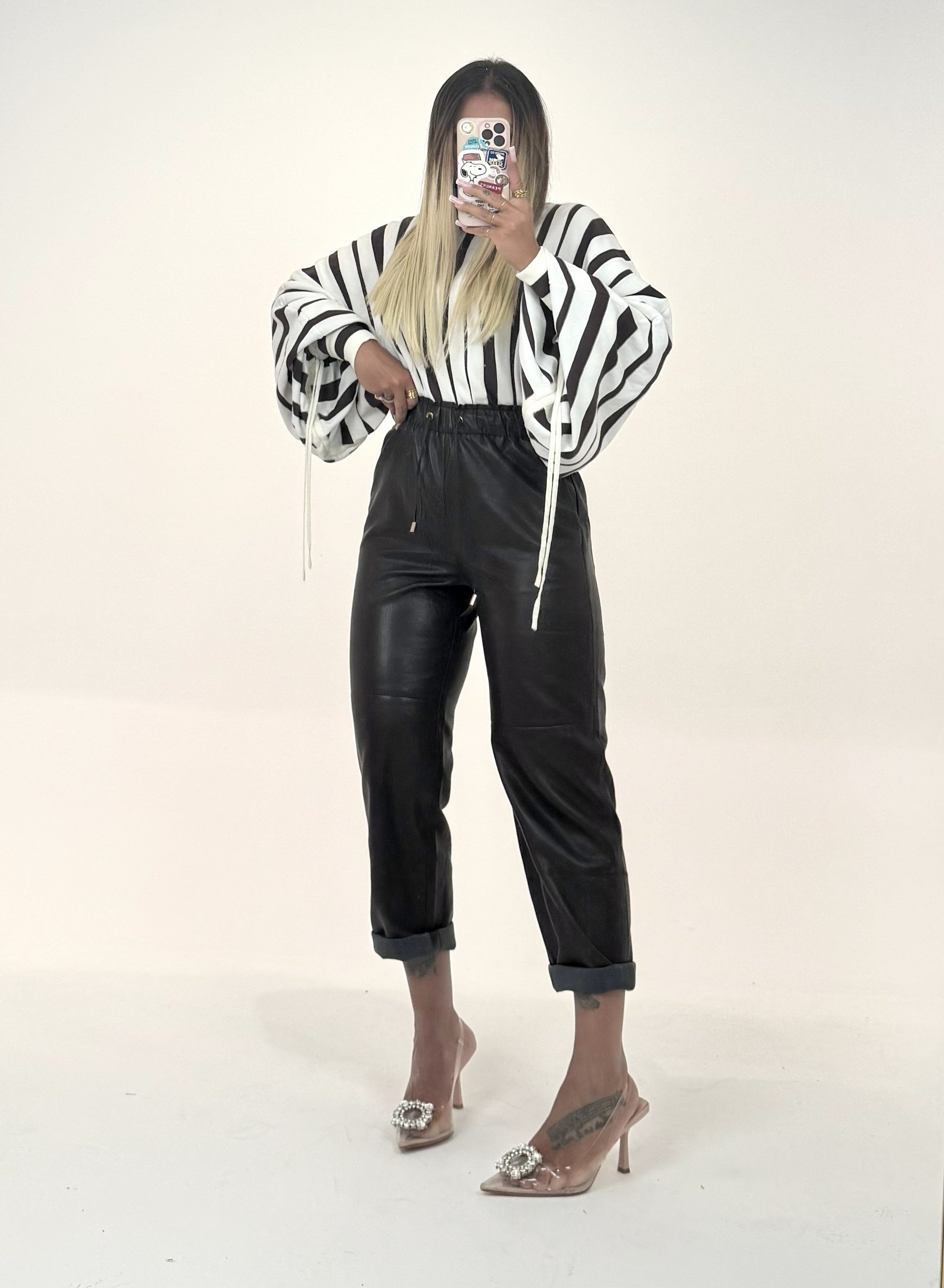 Pantalone Ecopelle Sportivo Marrò ♥
