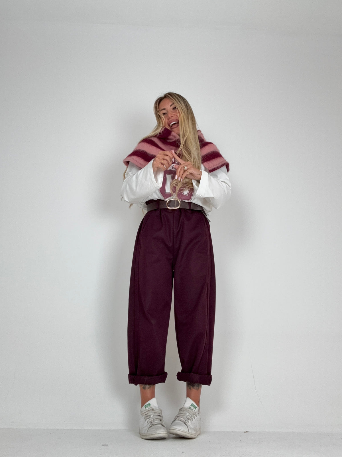 Pantalone Due Minuti E Scendo Bordeaux ♥