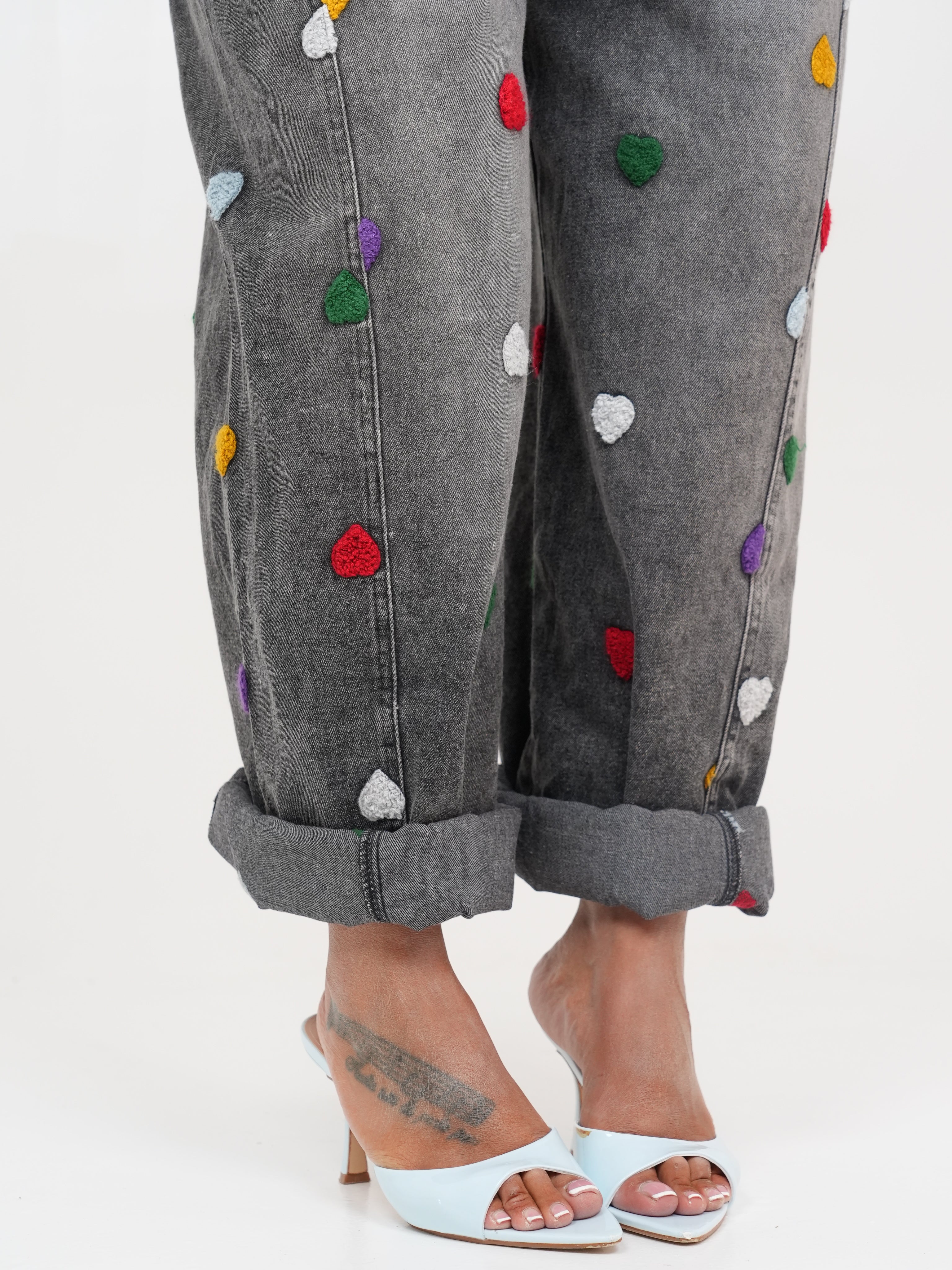 Jeans Cuoricini Morbidosi Grey ♥