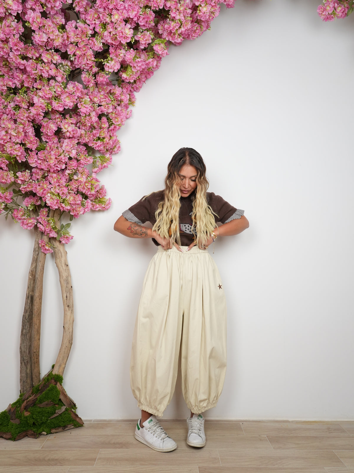 Pantalone Marrò Le Stelle Siete Voi Beige ♥