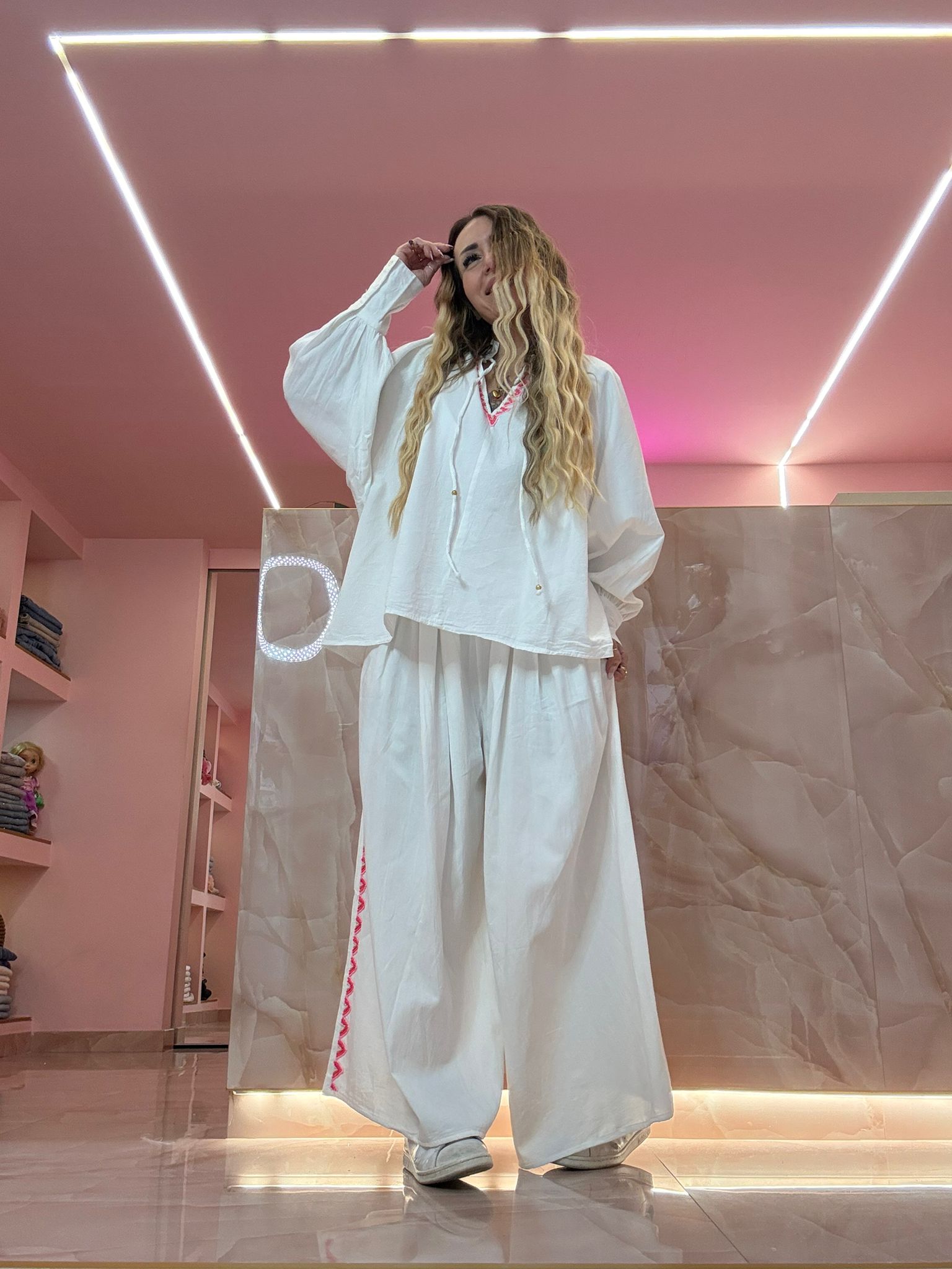 Coordinato Da Spasso In Jeans Bianco ♥