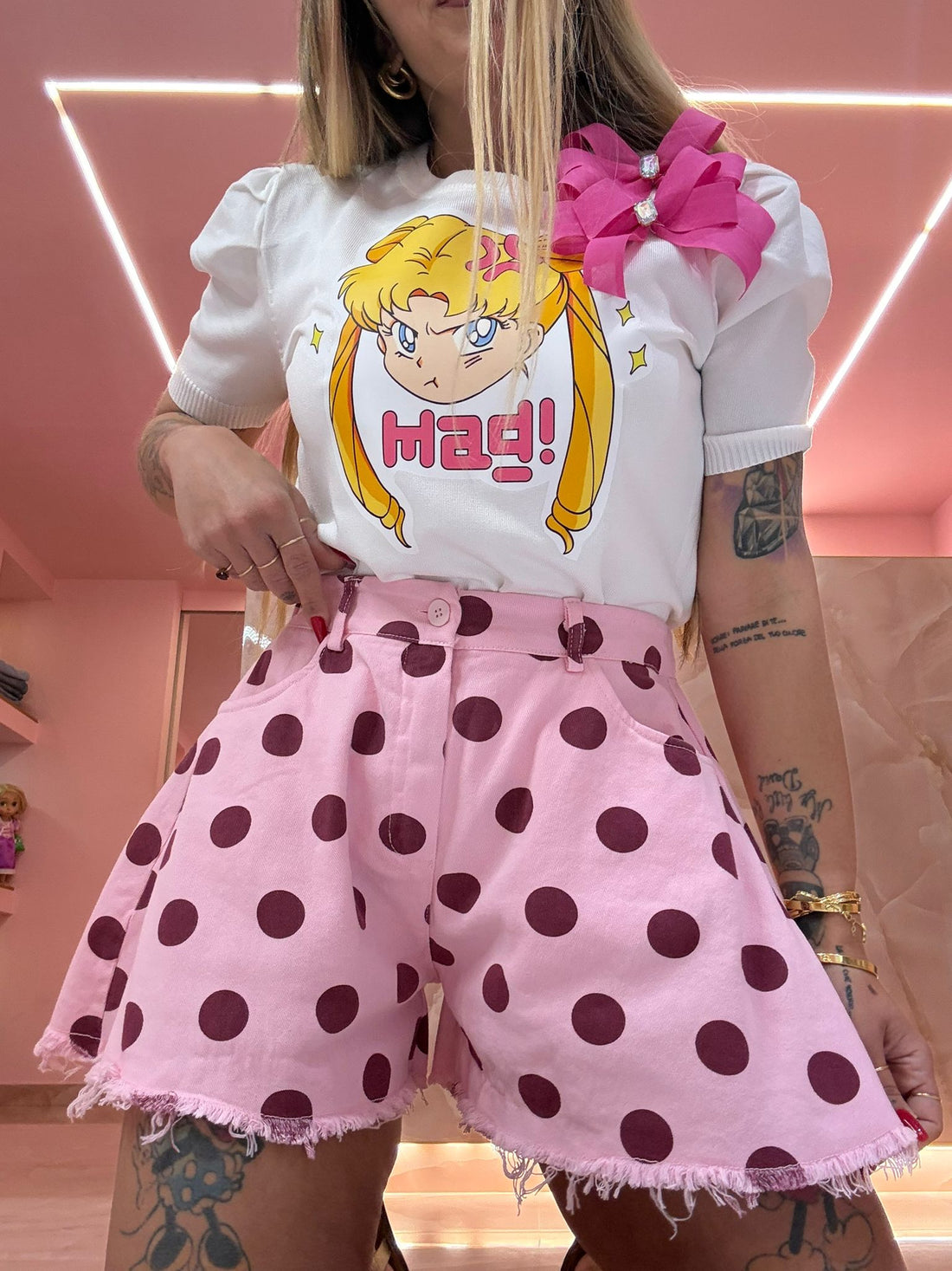 Short Pois Rosa ♥