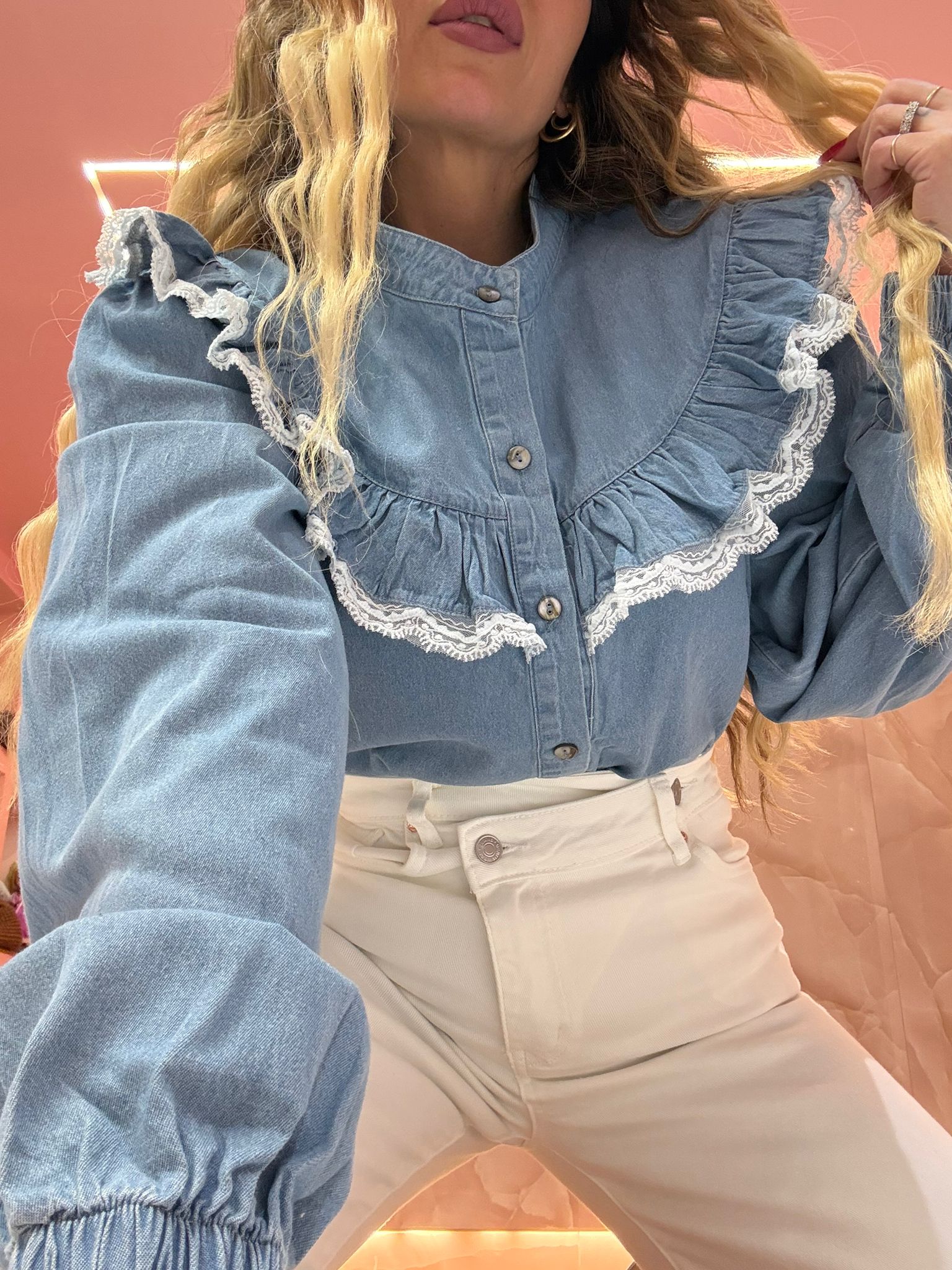 Camicia Denim Principesse San Gallo ♥
