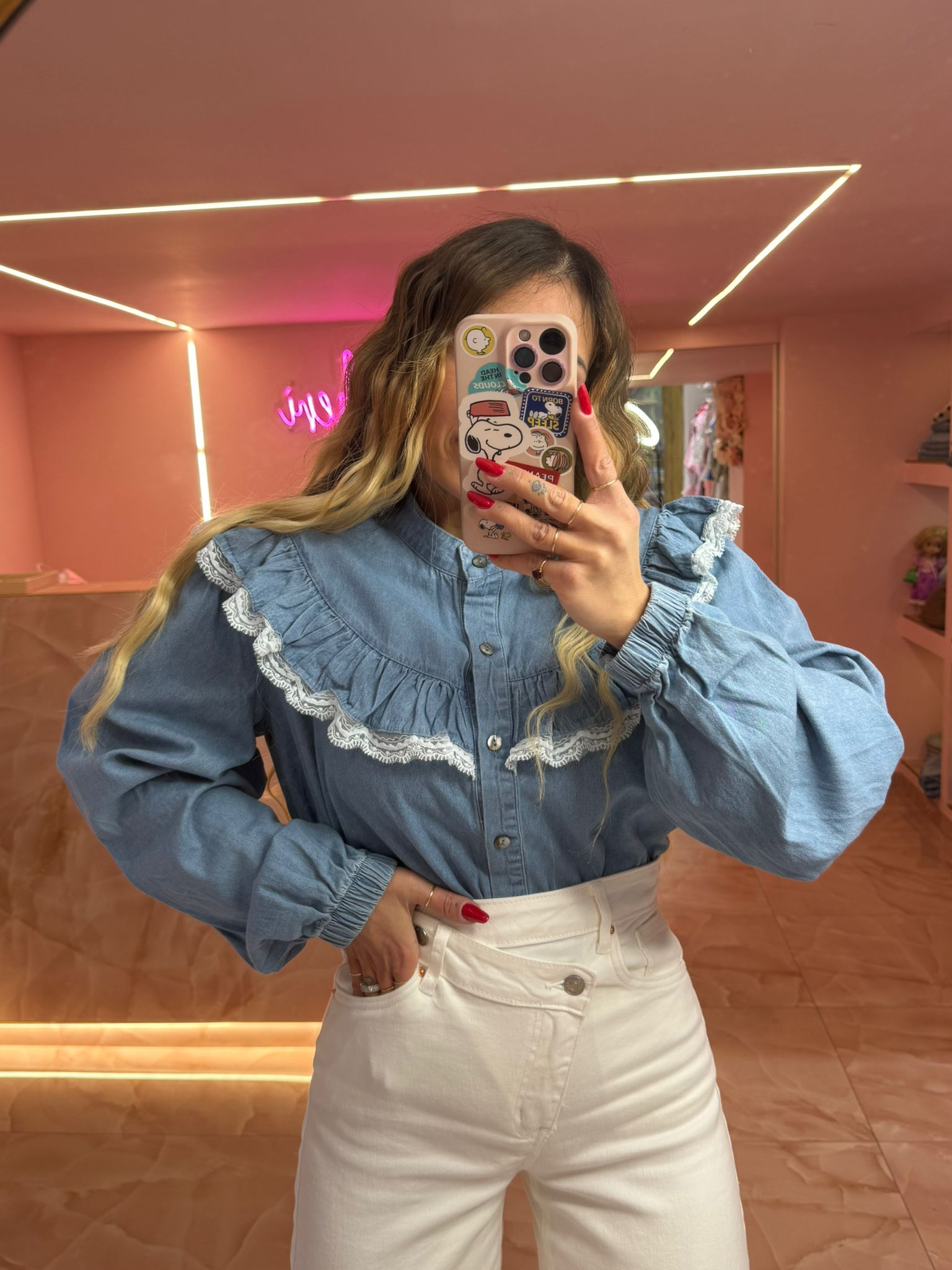 Camicia Denim Principesse San Gallo ♥