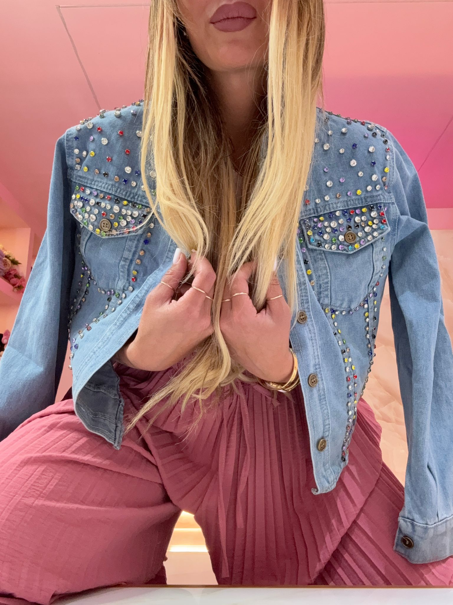 Giacca In Jeans Rainbow ♥