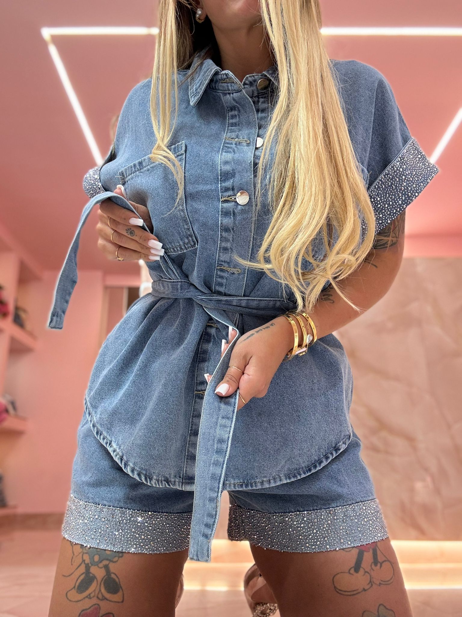 Coordinato Sogno in Glitter Denim ♥