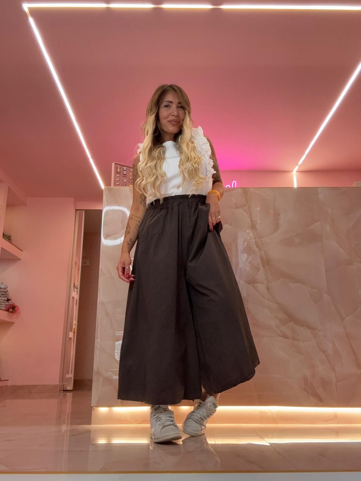 Pantaloni Marrone In Cotone ♥