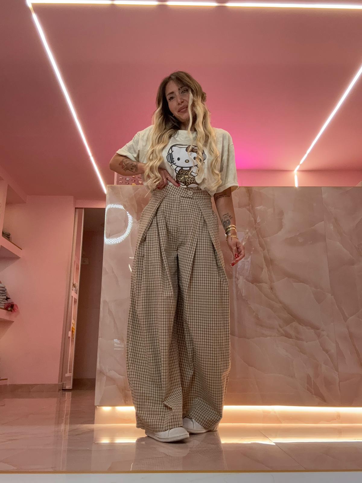 Pantalone Quadretti Beige Spasso ♥