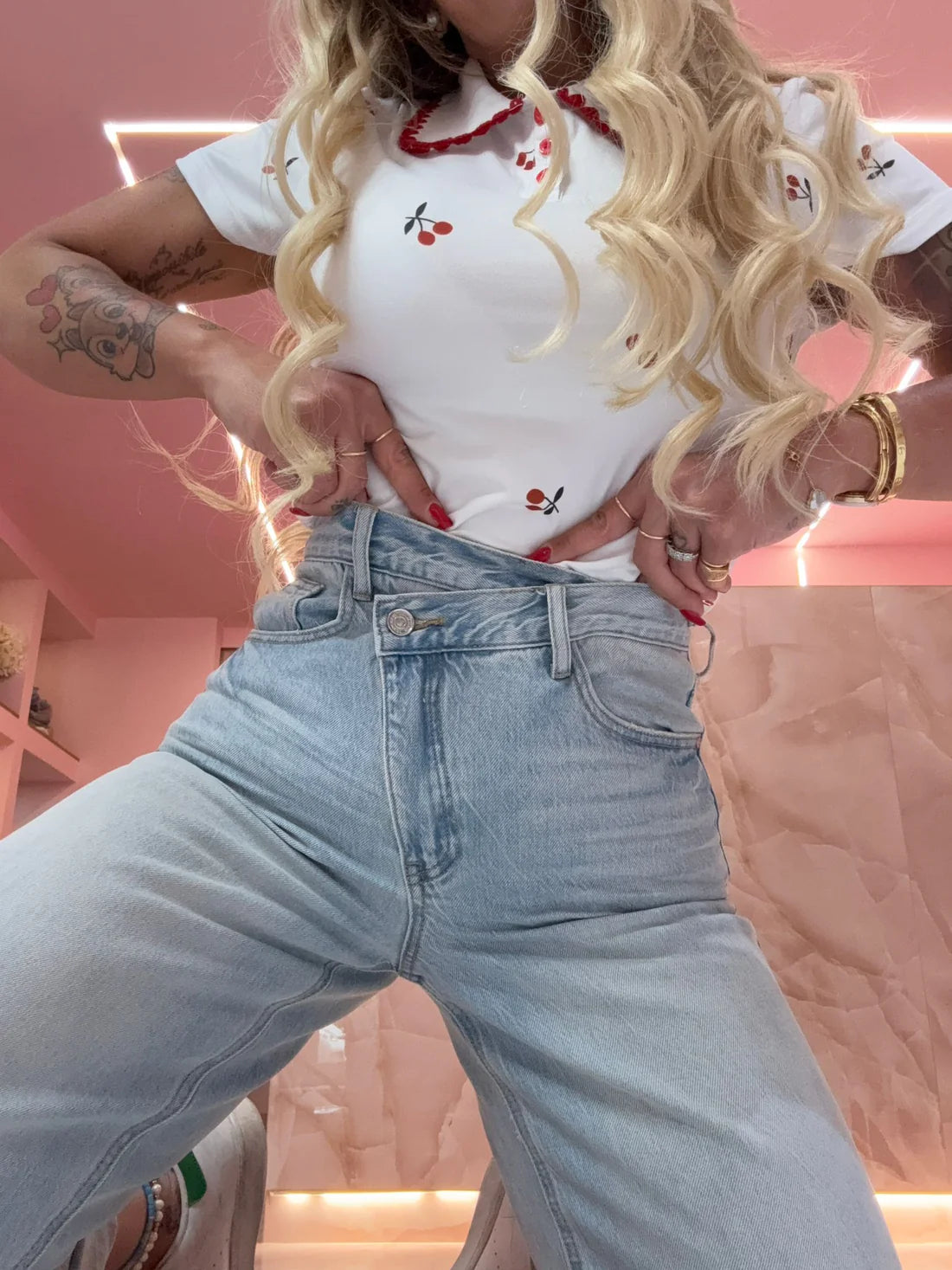 Jeans Asimmetrico Mood Zara Chiaro ♥