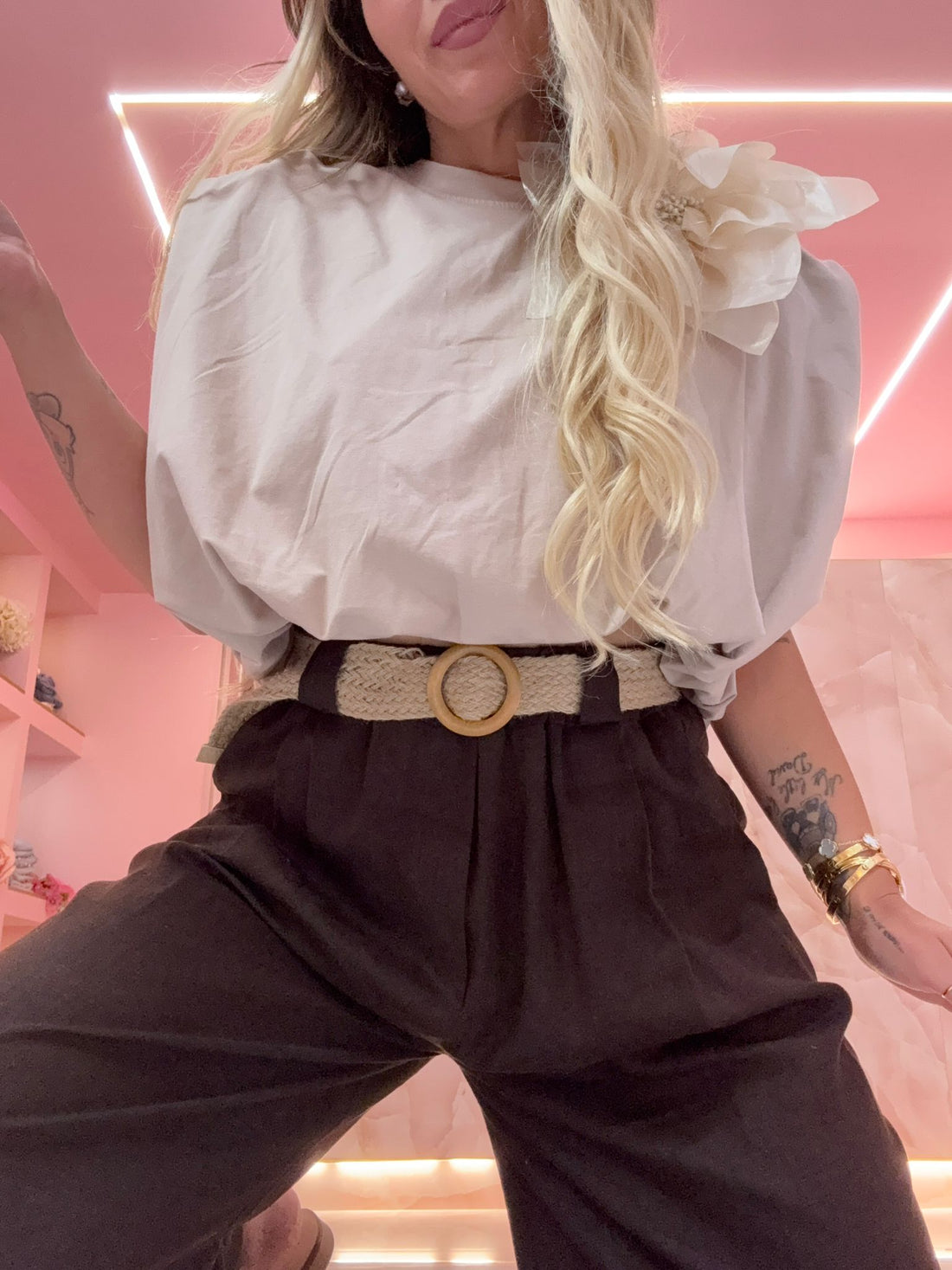 Pantalone Lino Caviglia Marrò ♥