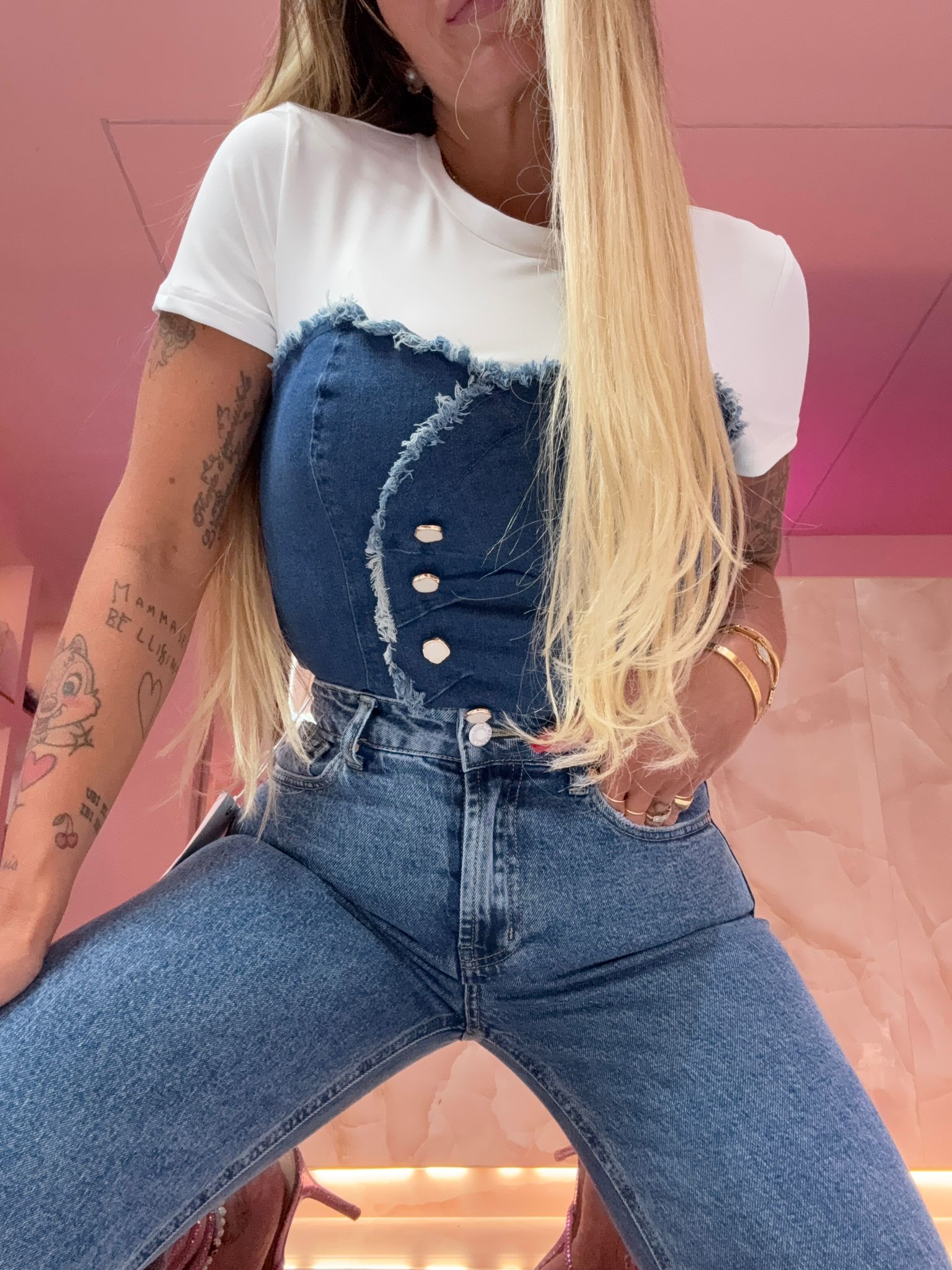Maglia Bustier Denim ♥