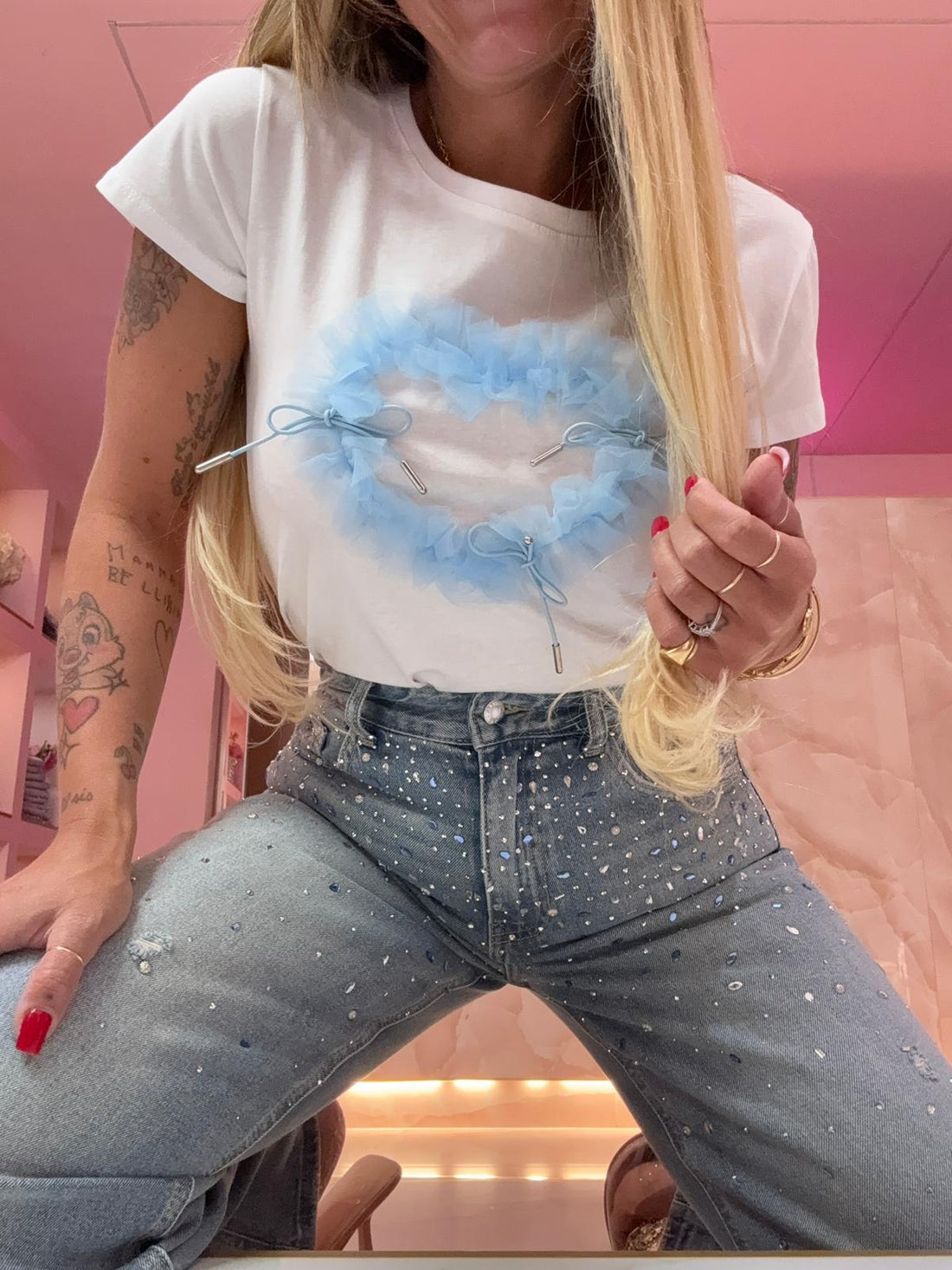 Shirt Cuore Tulle Polvere ♥