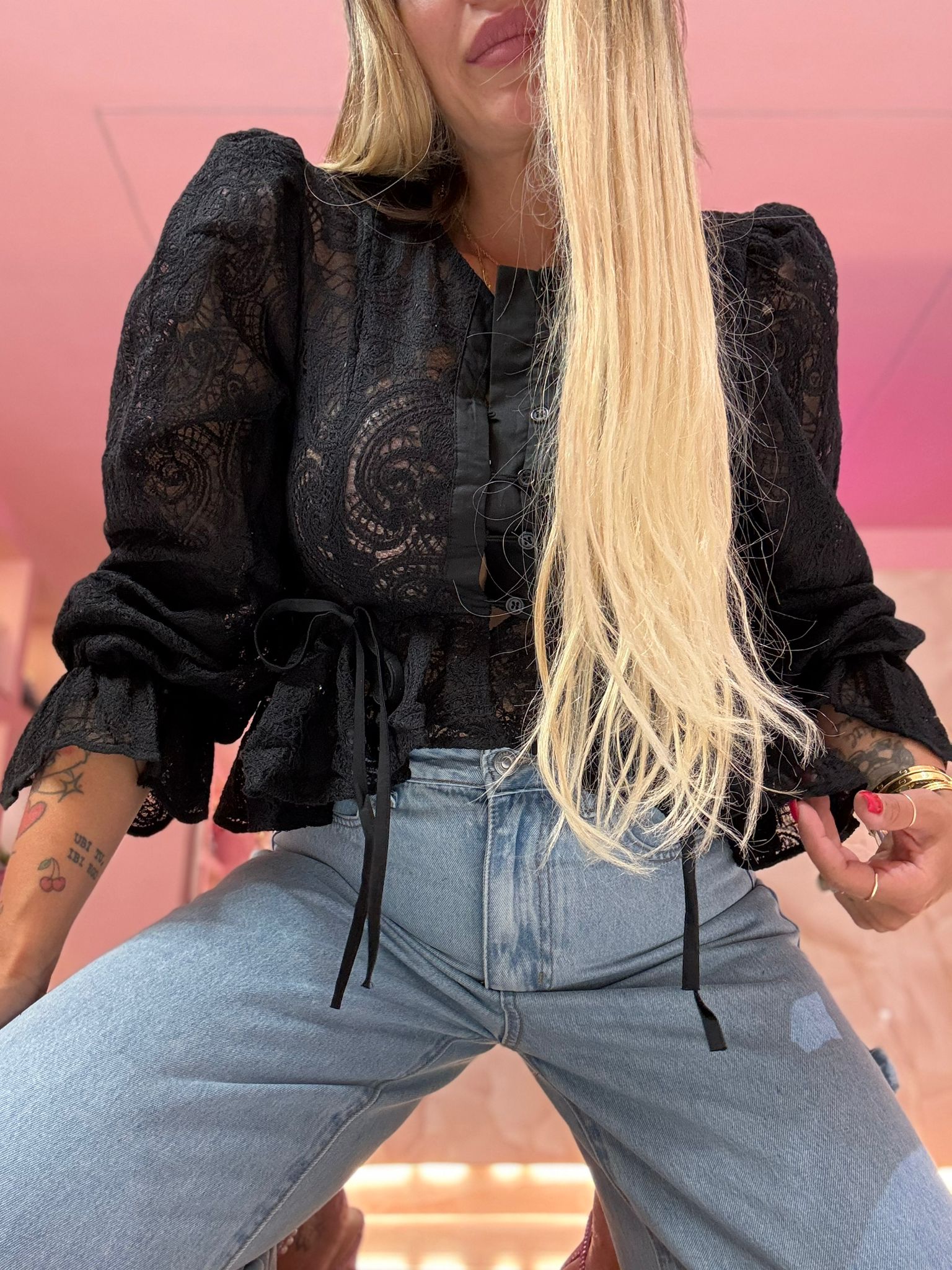 Camicia Merlettosa Assai Nera ♥