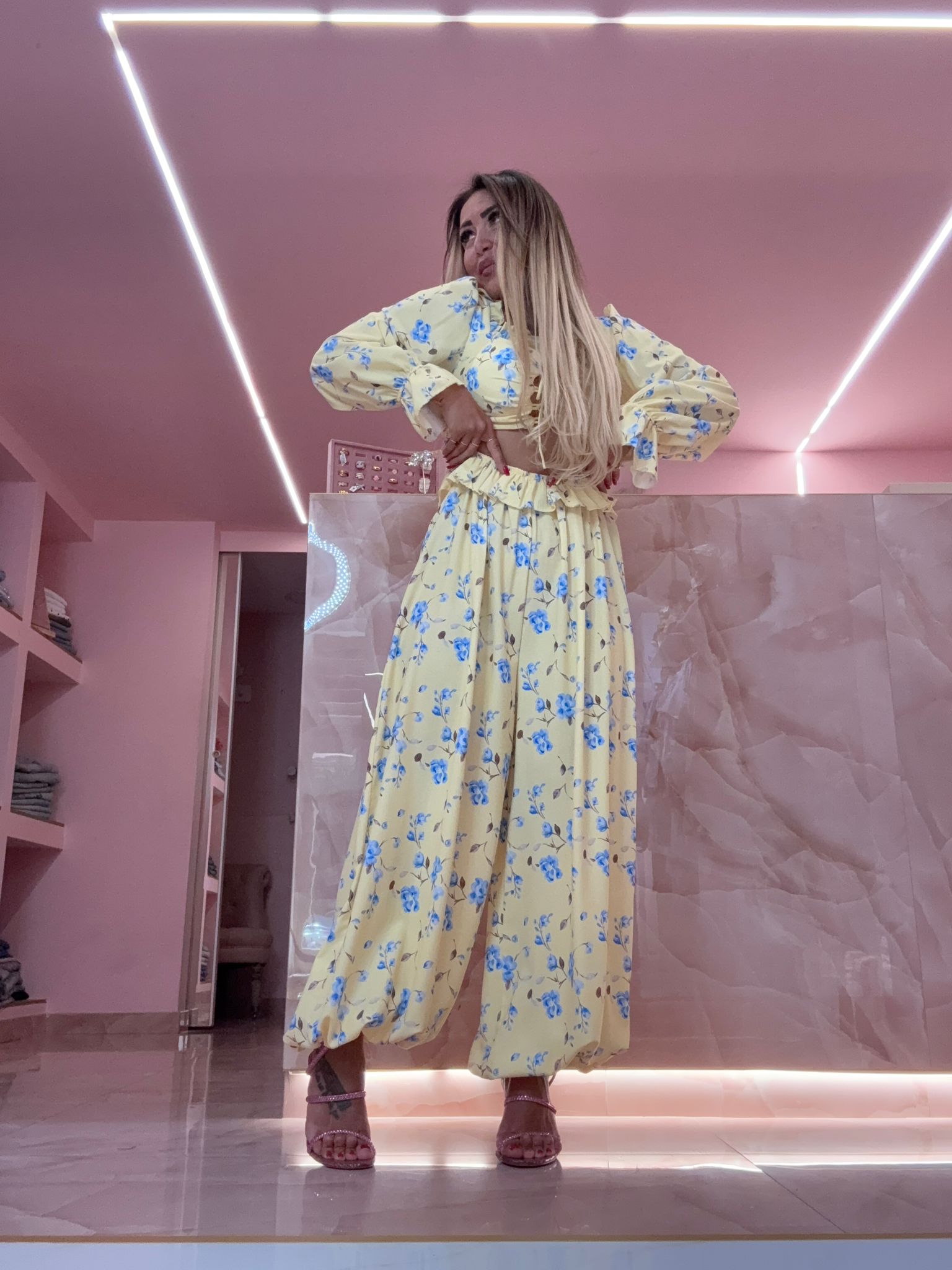 Coordinato Stringhe Giallo FIORITE ♥