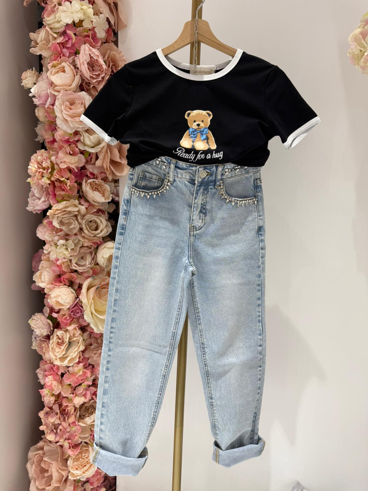Jeans Bustino Strass Denim SALDI♥