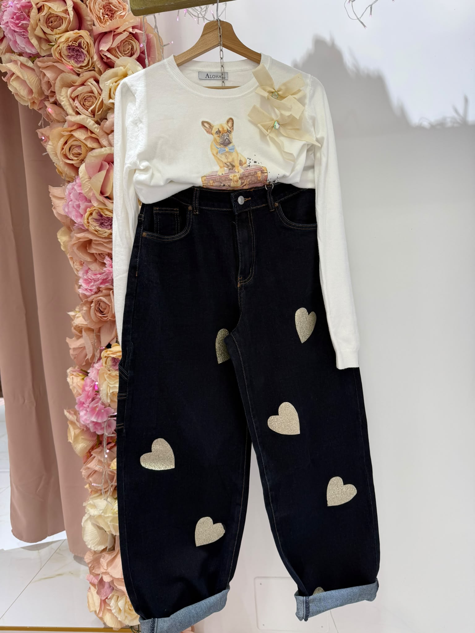 JEANS CUORI GOLD SALDI!
