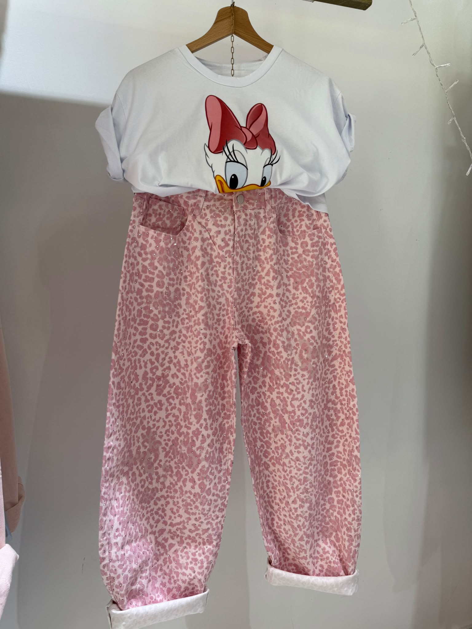 Jeans Maculo Assai Glitter Rosa ♥