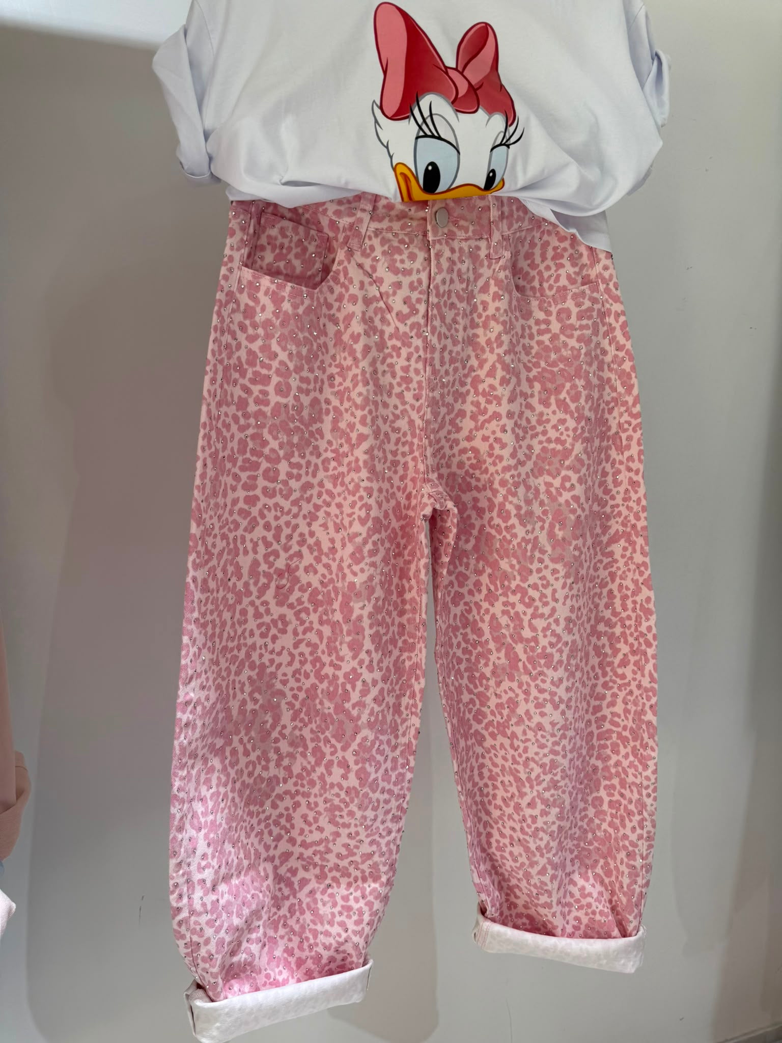 Jeans Maculo Assai Glitter Rosa ♥