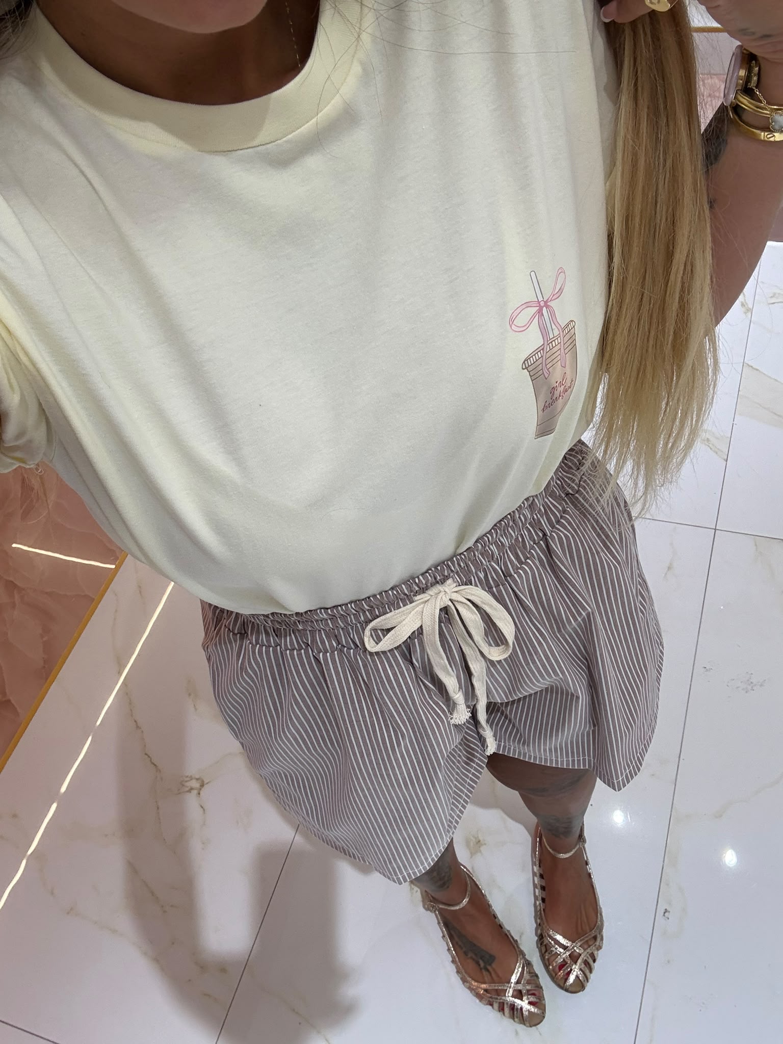 Short Mille Righe Beige ♥