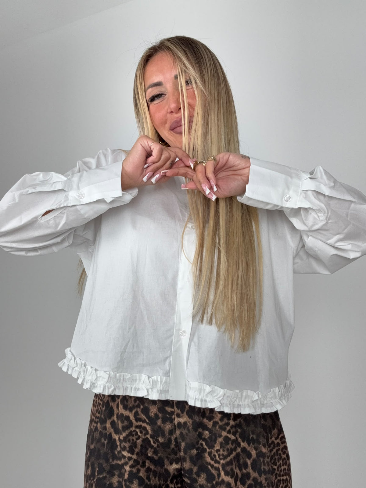 Camicia Cotton Mini Volantini ♥