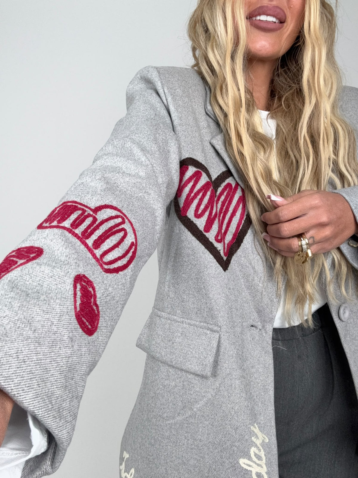 Giacca Heart In Panno Grigia ♥