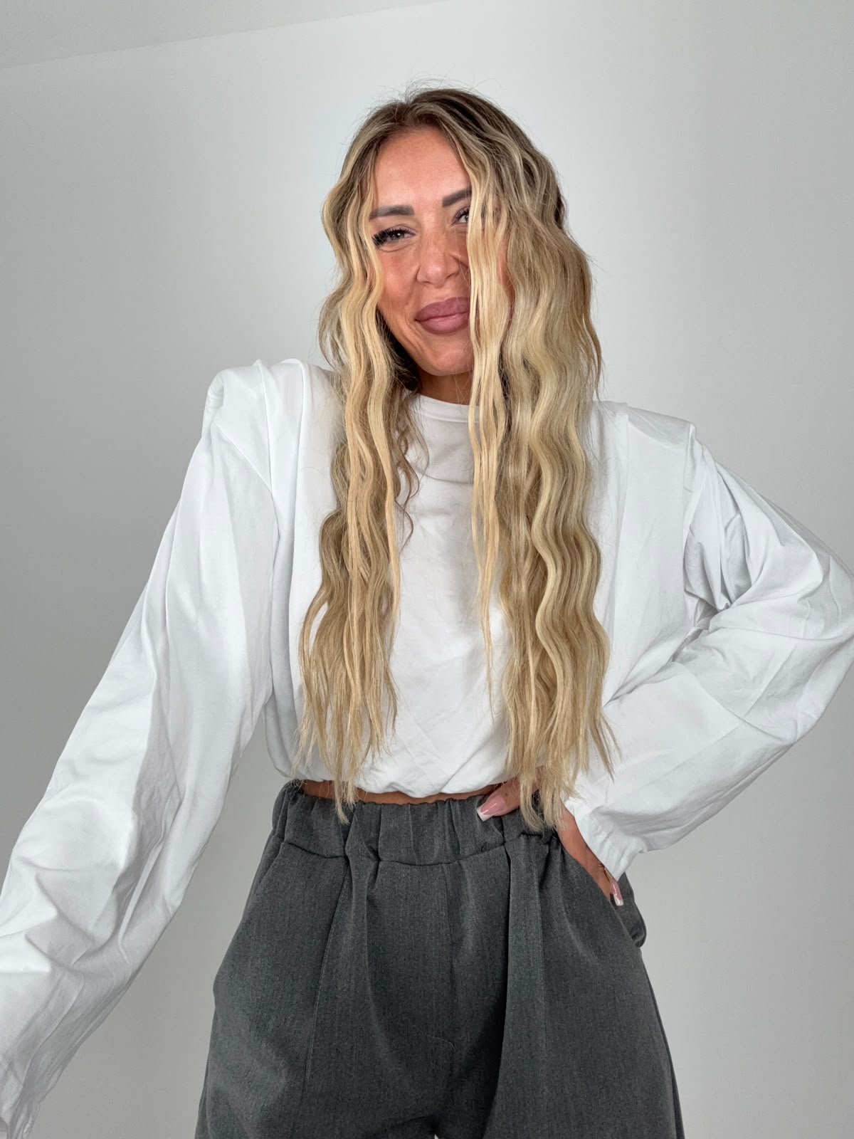 Shirt Manica Lunga Just West bianca ♥