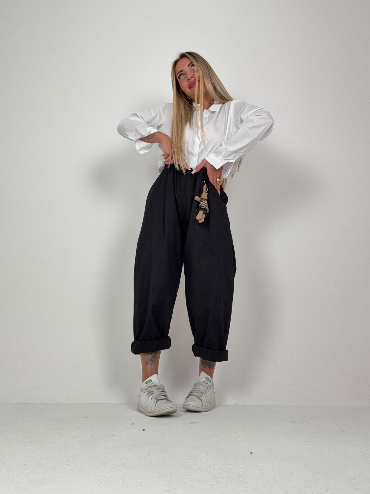 Pantalone Bunny Pocket Nero ♥