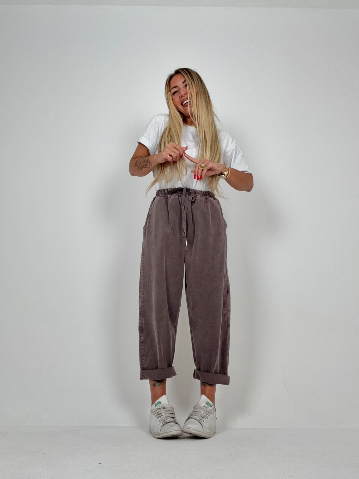 Pantalone Gym Slavato Marrò ♥