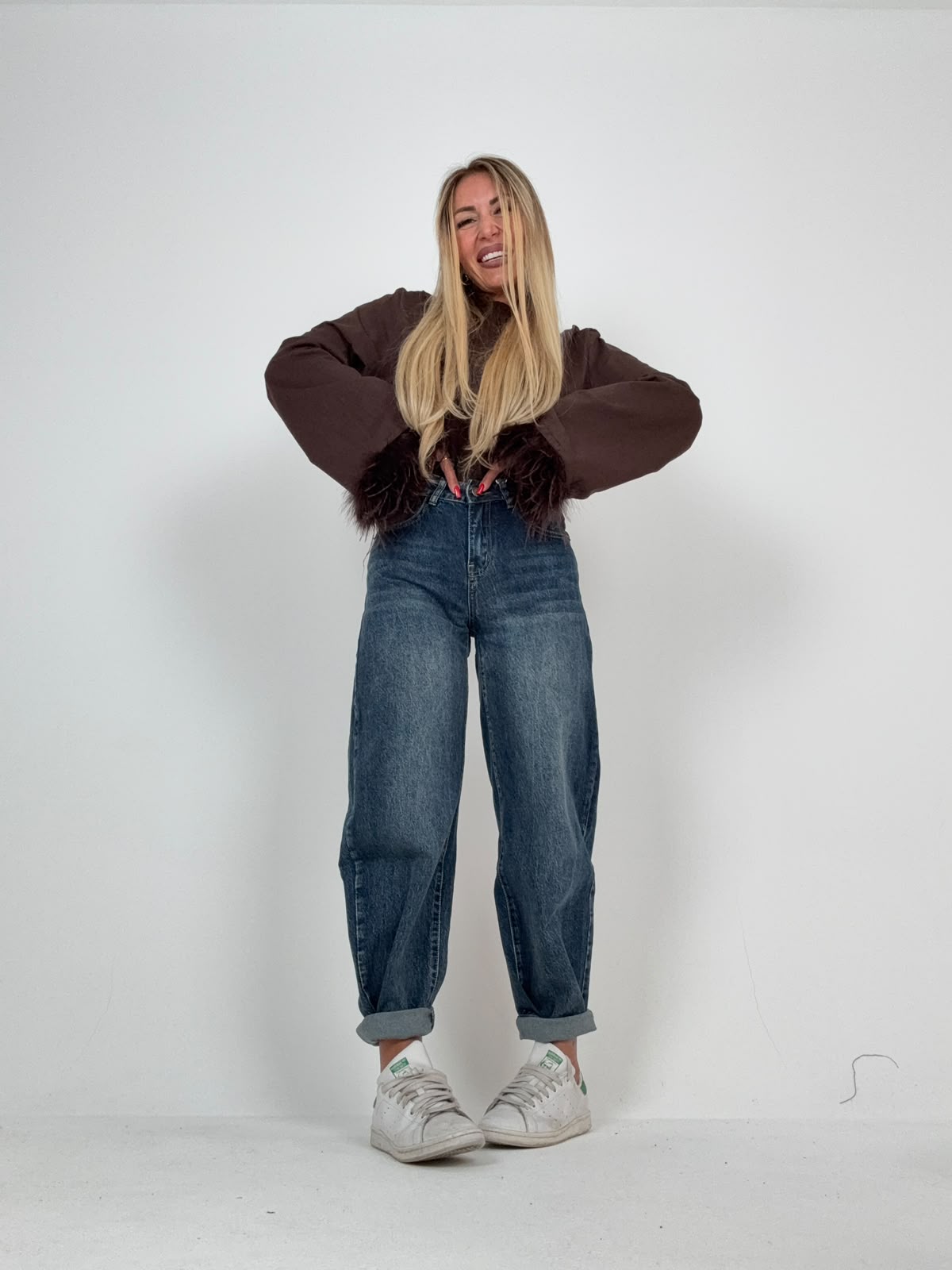 Jeans Tasca Glitter Marrò ♥