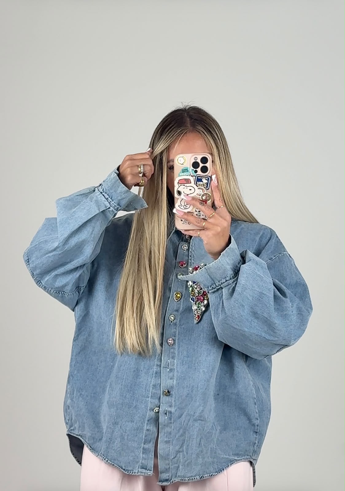Camicia Denim Colletto Charm ♥