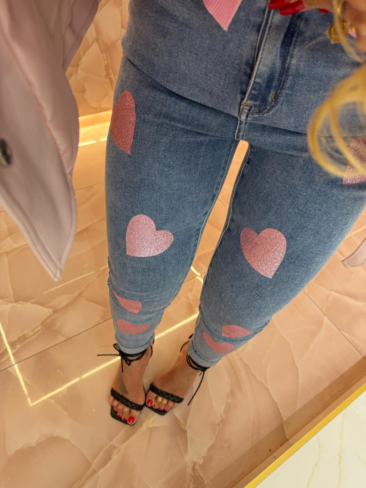 Jeans Heart Pink Skinny ♥