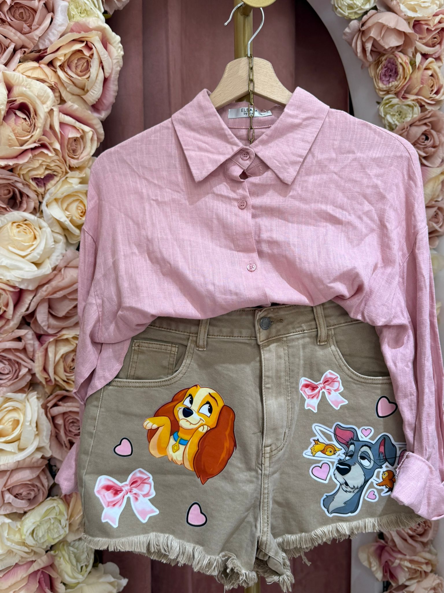 Camicia In Lino Rosa ♥