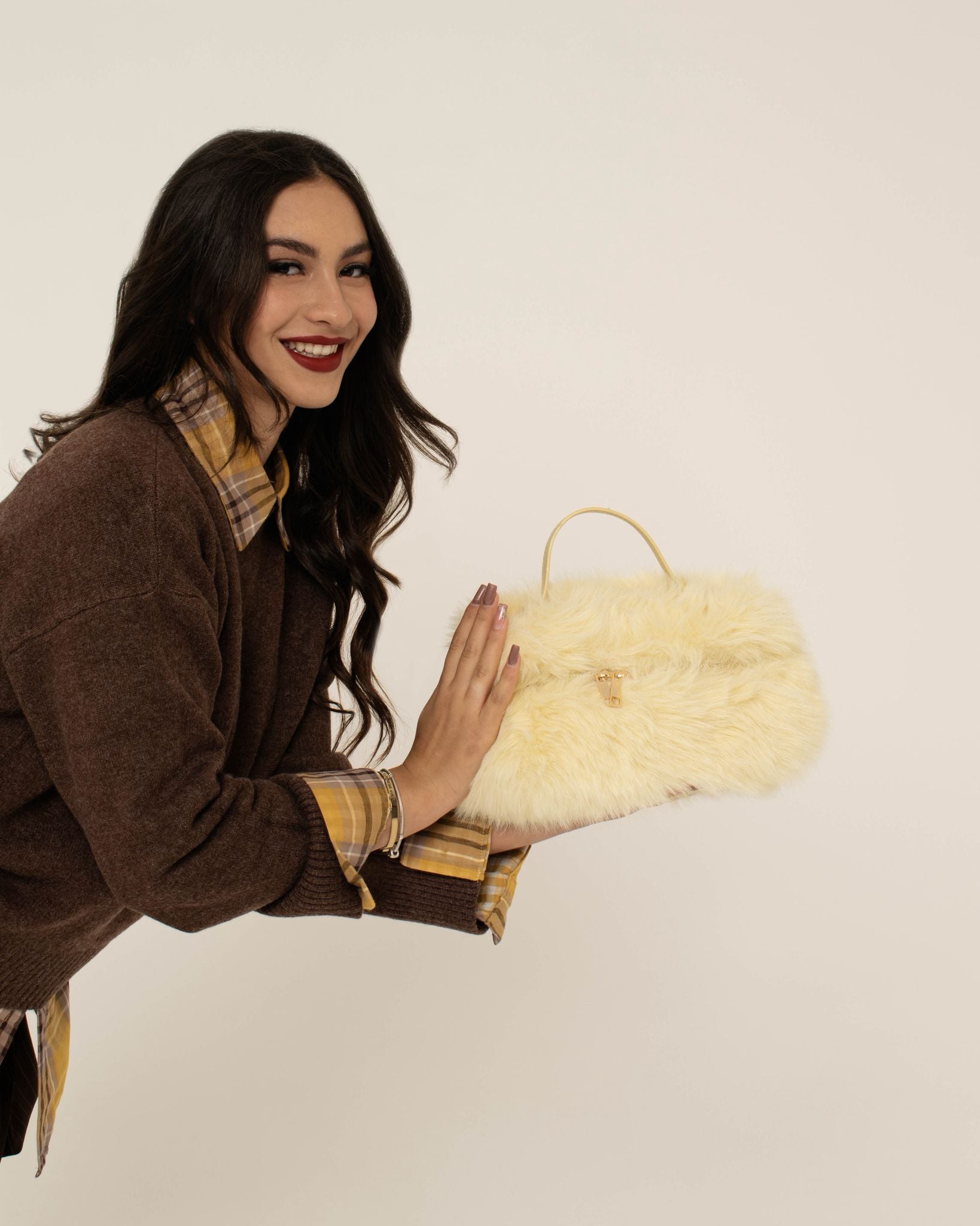 Borsa Beauty Gialla Peluche ♥